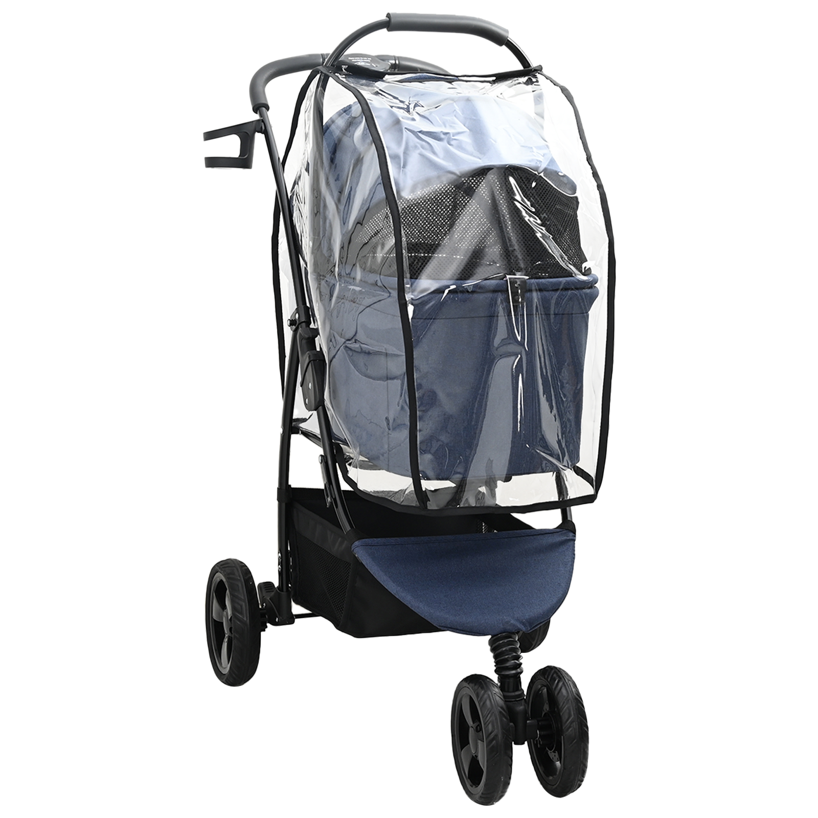 Carucior pentru Pisici Pliante albastru 78 x 54 x 101 cm GartenMobel Dekor