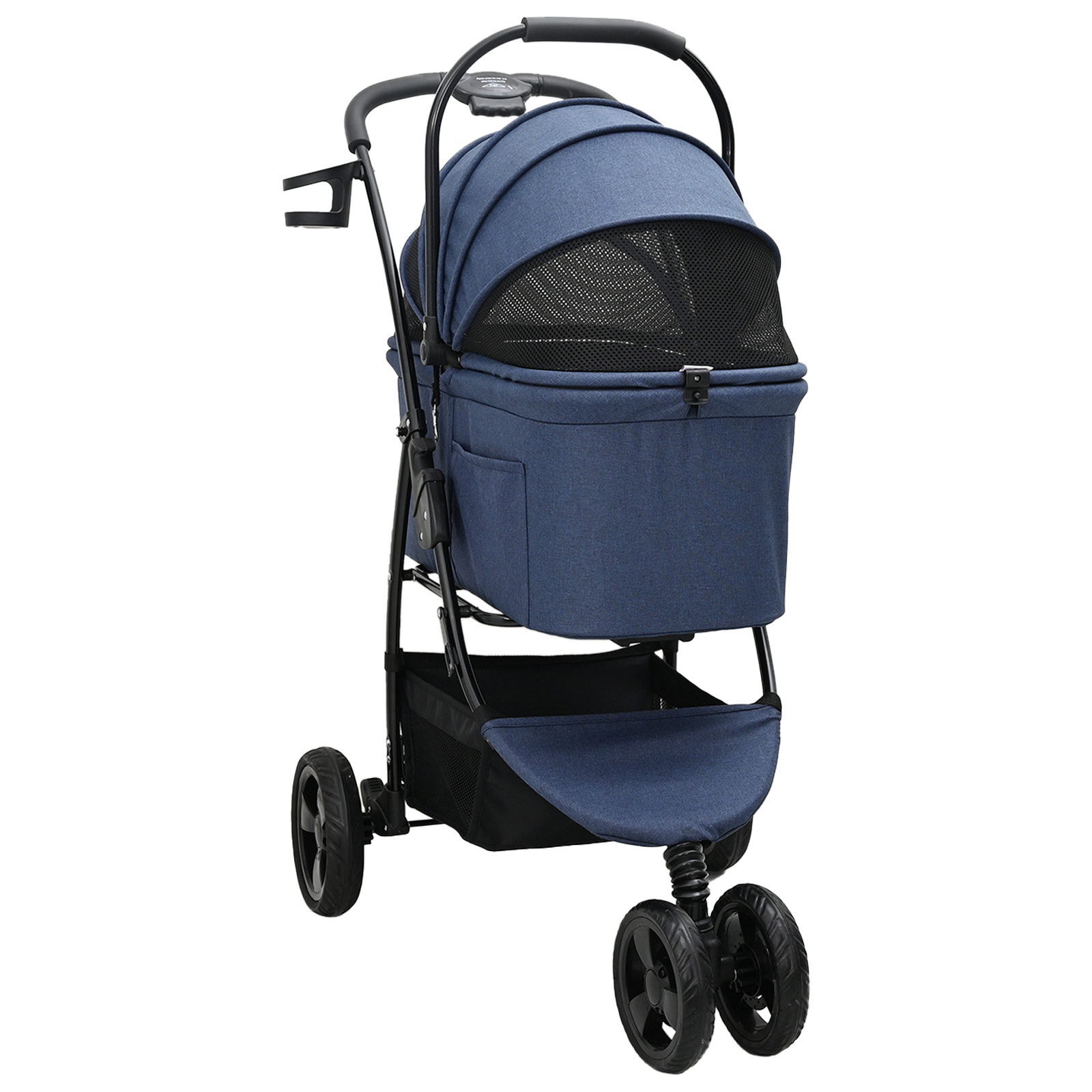 Carucior pentru Pisici Pliante albastru 78 x 54 x 101 cm GartenMobel Dekor