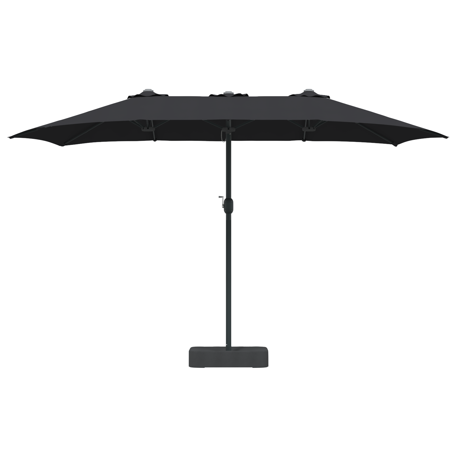 Parasol de Grădină Negru 385 x 209 x 244 cm țesătură GartenMobel Dekor