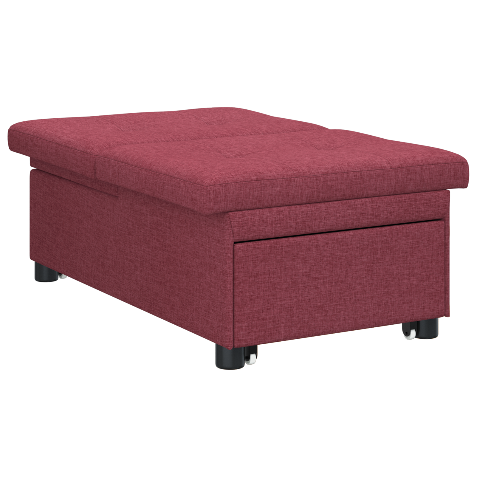 Pat canapea cu roata Manual Roșu 191 x 67 x 82 cm Tesatura GartenMobel Dekor