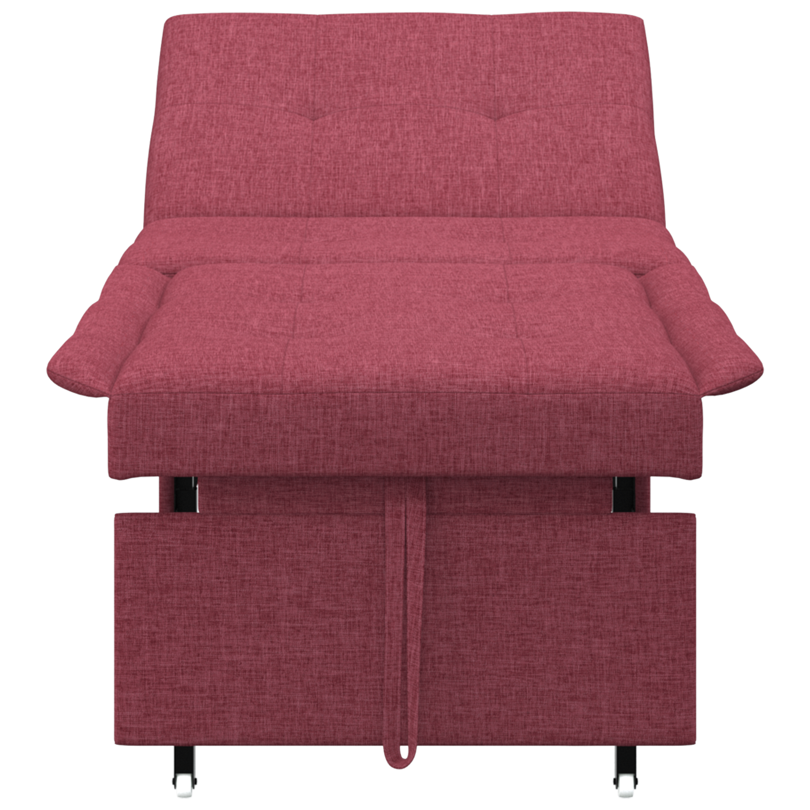 Pat canapea cu roata Manual Roșu 191 x 67 x 82 cm Tesatura GartenMobel Dekor