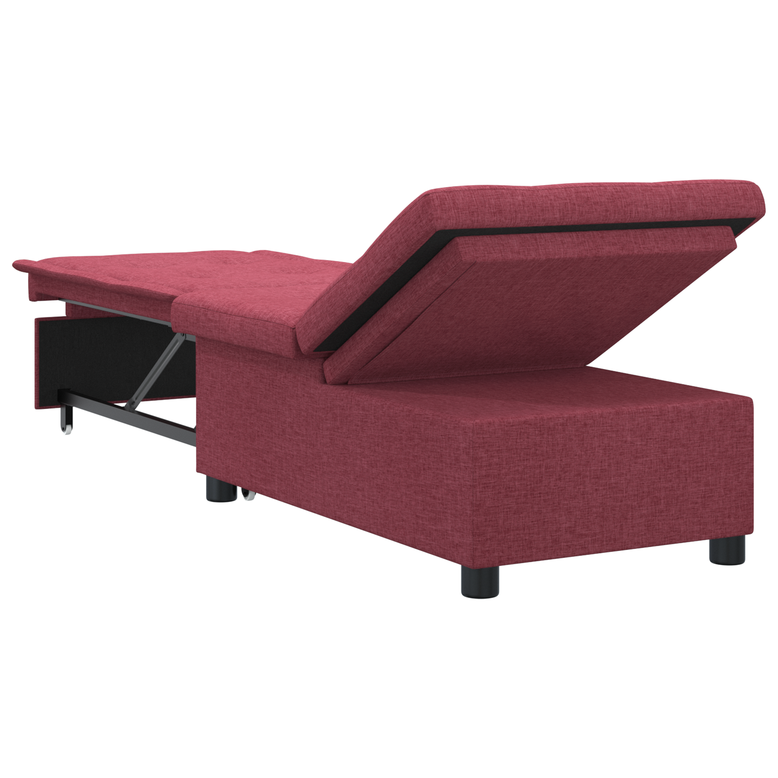 Pat canapea cu roata Manual Roșu 191 x 67 x 82 cm Tesatura GartenMobel Dekor