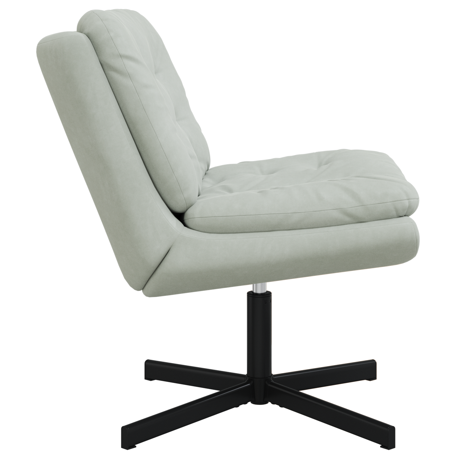 Scaun Relaxant Rotativ Gri deschis 63 x 75 x 76 cm Catifea GartenMobel Dekor