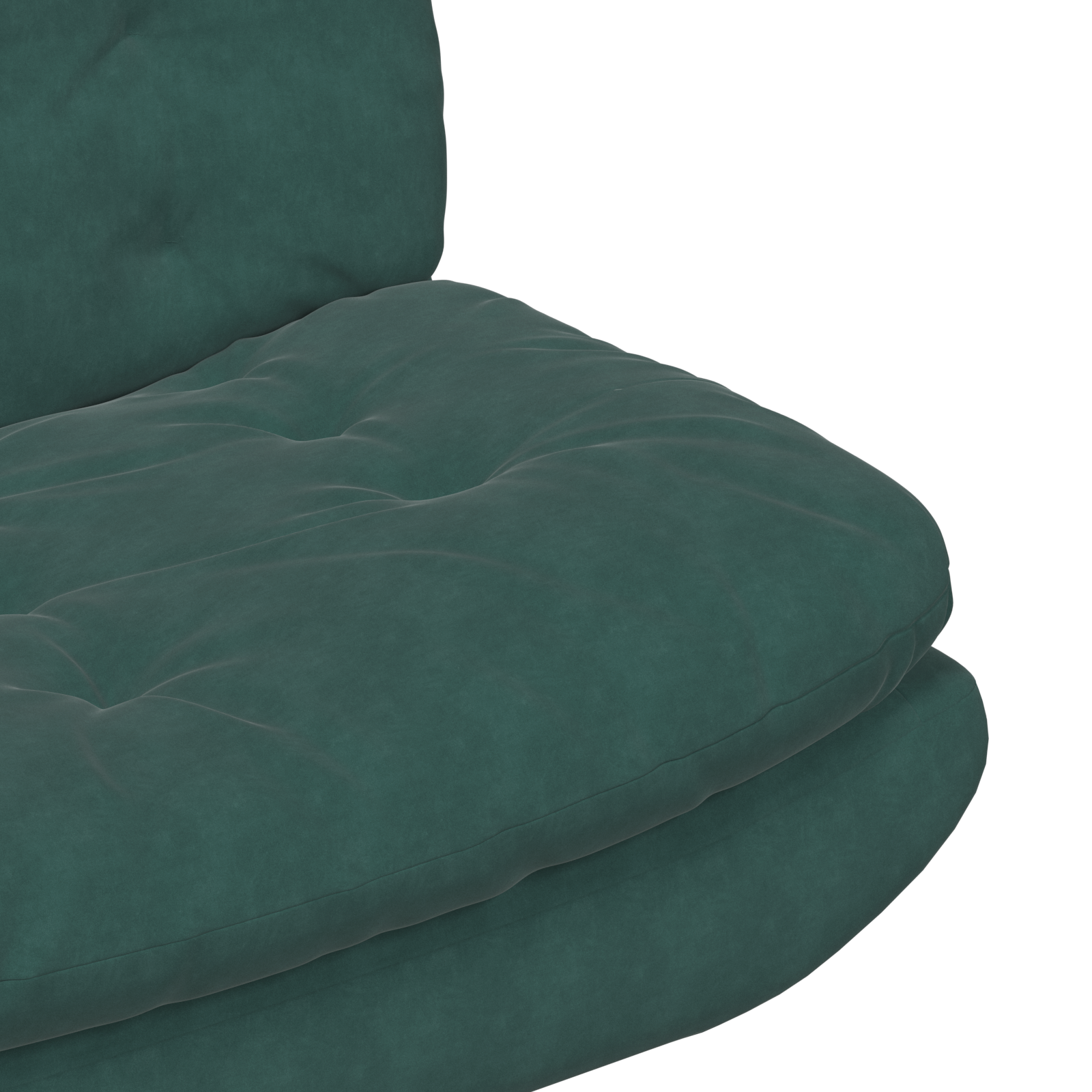 Scaun Relaxant Rotativ Verde închis 63 x 75 x 76 cm Catifea GartenMobel Dekor