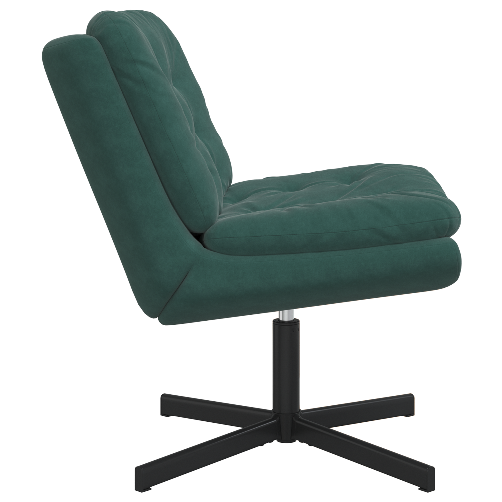 Scaun Relaxant Rotativ Verde închis 63 x 75 x 76 cm Catifea GartenMobel Dekor