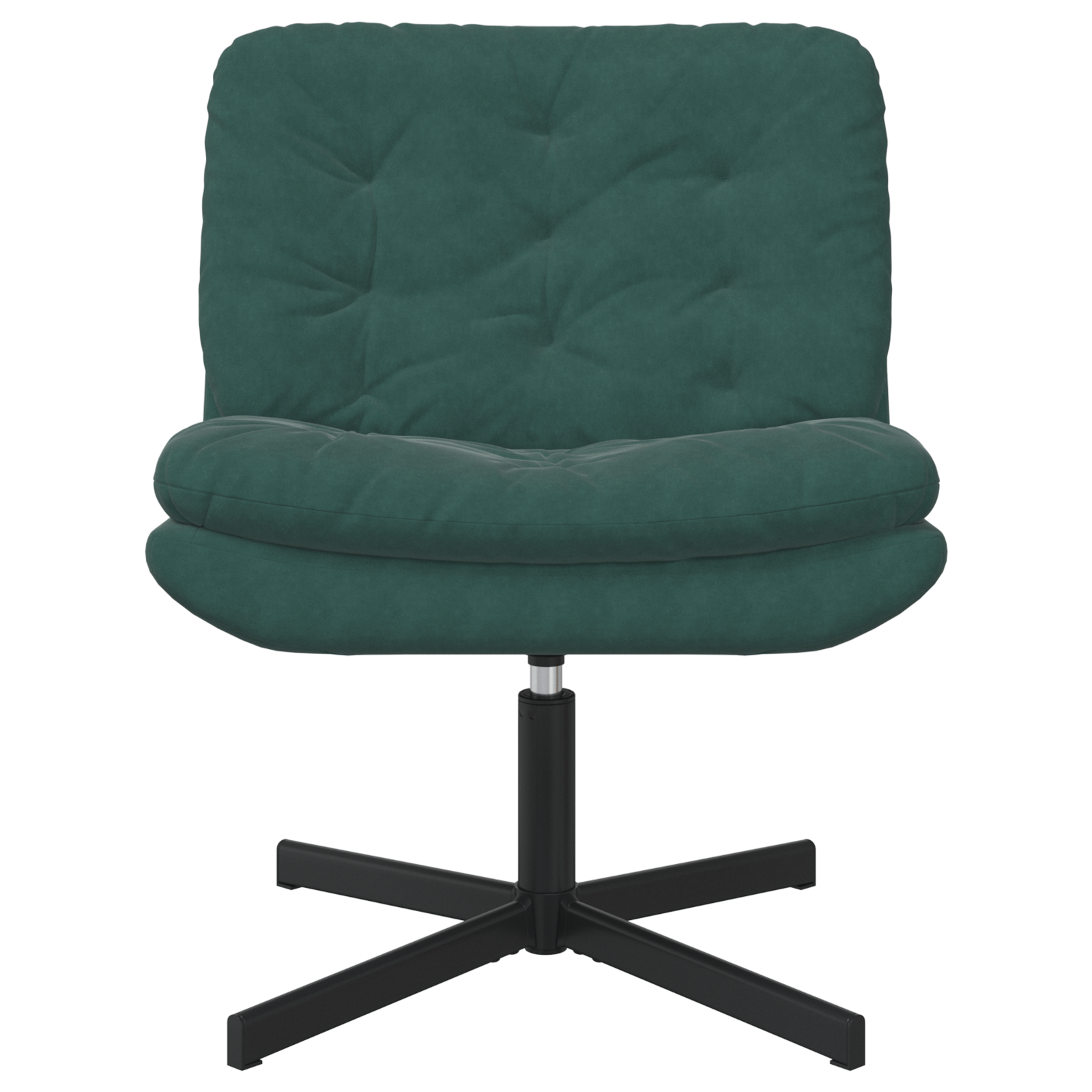 Scaun Relaxant Rotativ Verde închis 63 x 75 x 76 cm Catifea GartenMobel Dekor
