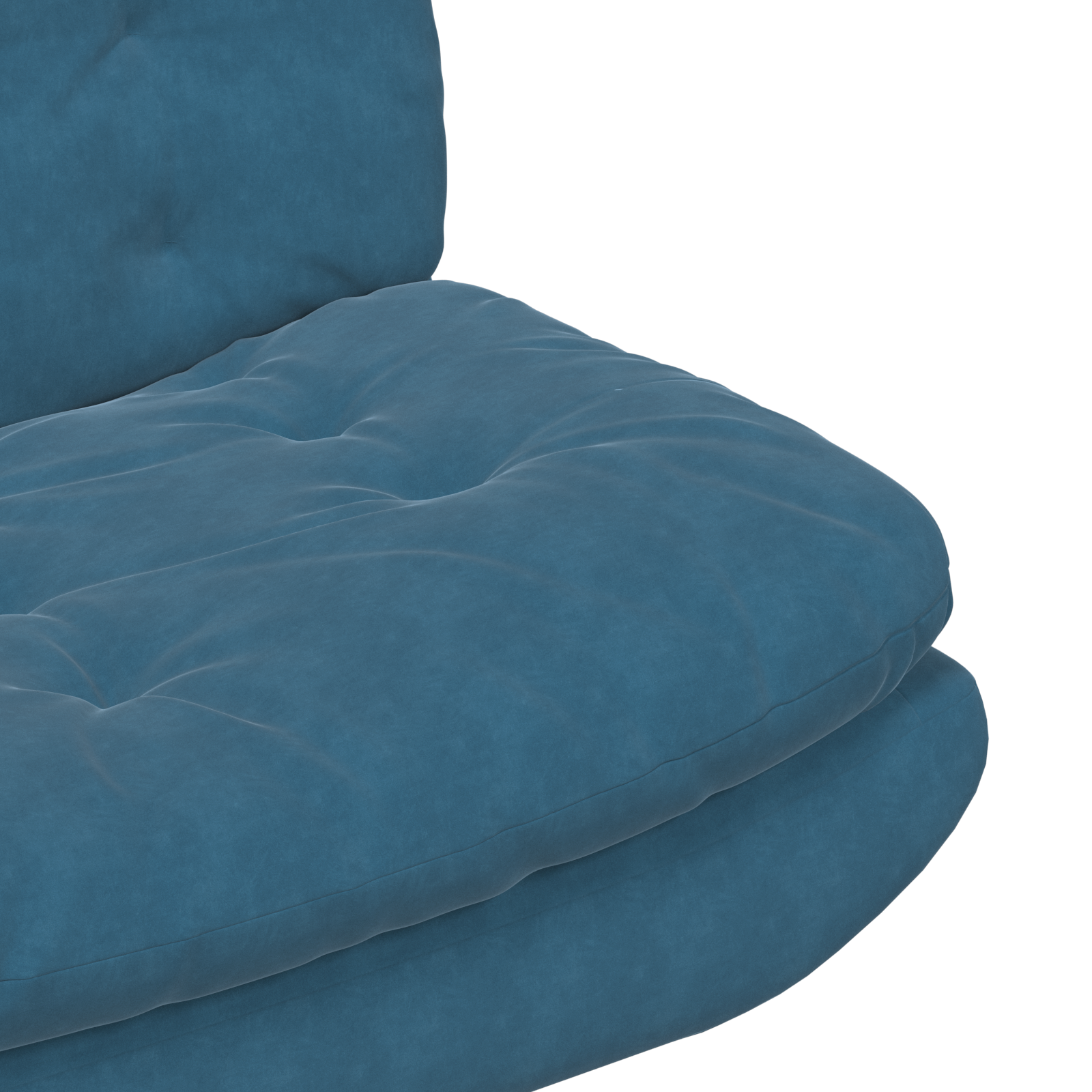 Scaun Relaxant Rotativ albastru 63 x 75 x 76 cm Catifea GartenMobel Dekor