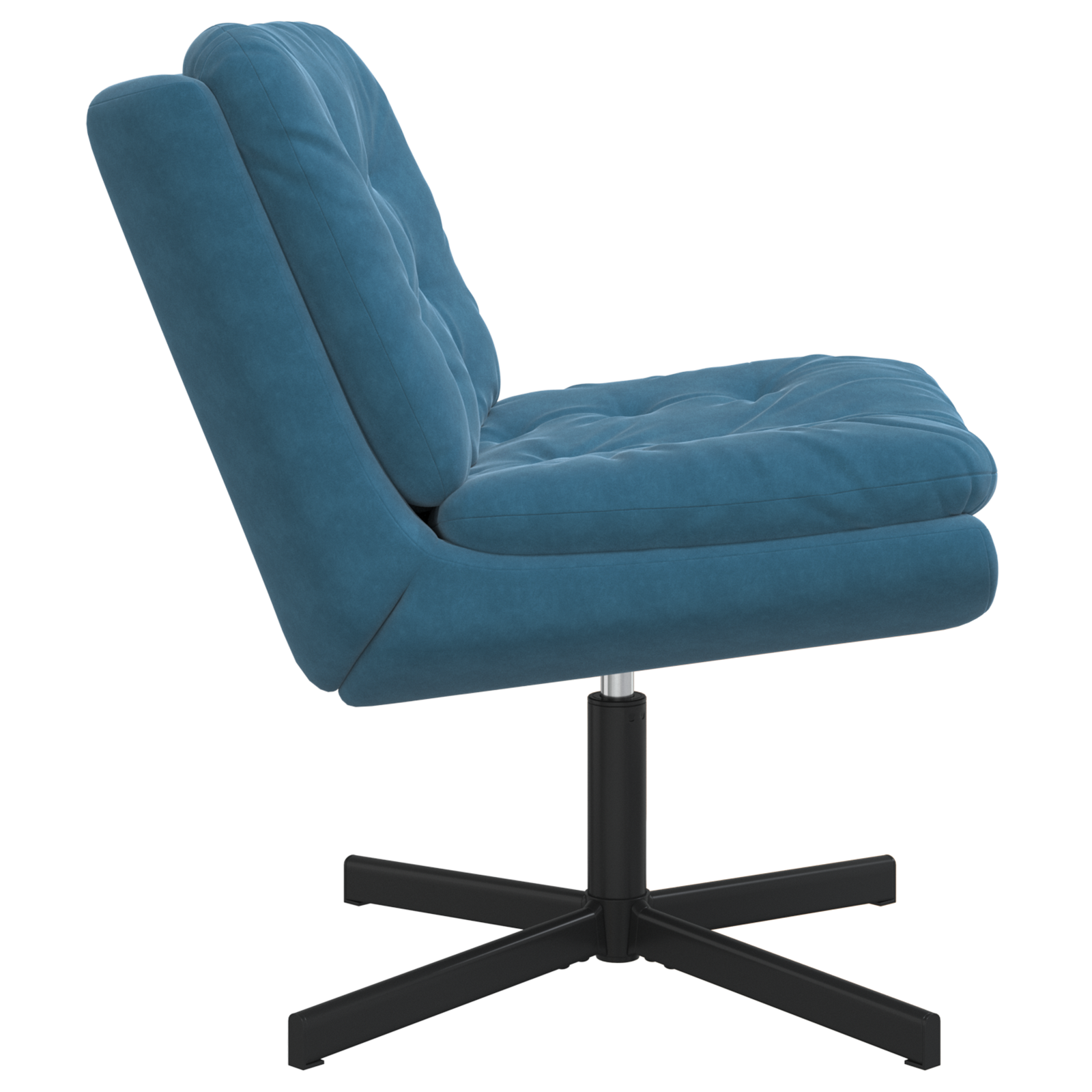 Scaun Relaxant Rotativ albastru 63 x 75 x 76 cm Catifea GartenMobel Dekor