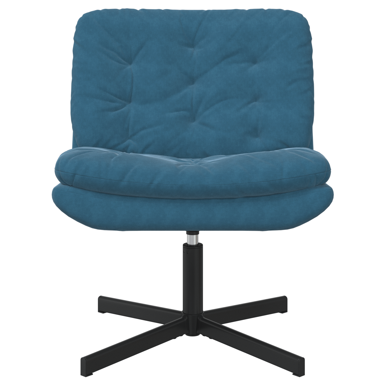 Scaun Relaxant Rotativ albastru 63 x 75 x 76 cm Catifea GartenMobel Dekor