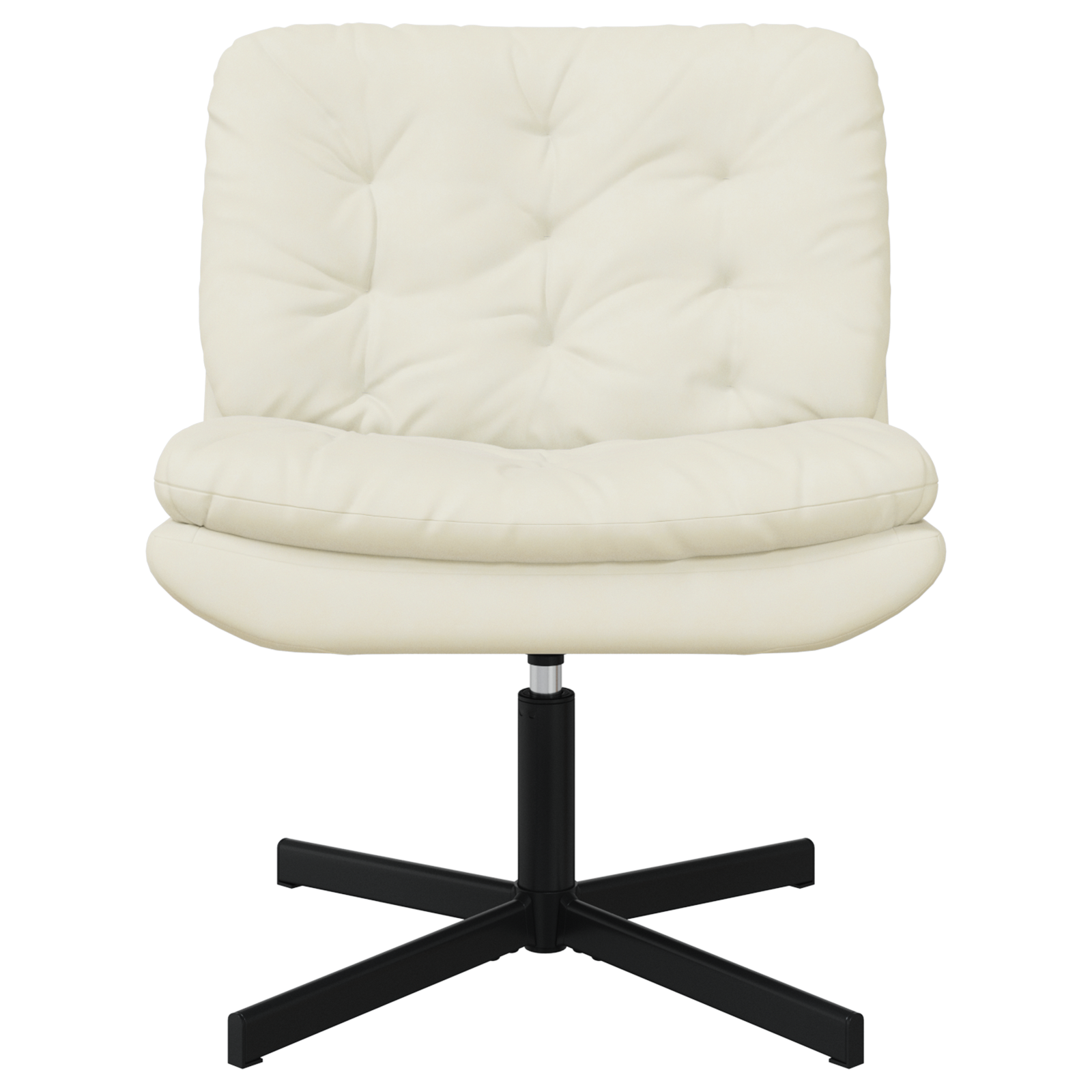Scaun Relaxant Rotativ cu pernă Altele Manual Crem 63 x 75 x 76 cm Catifea GartenMobel Dekor