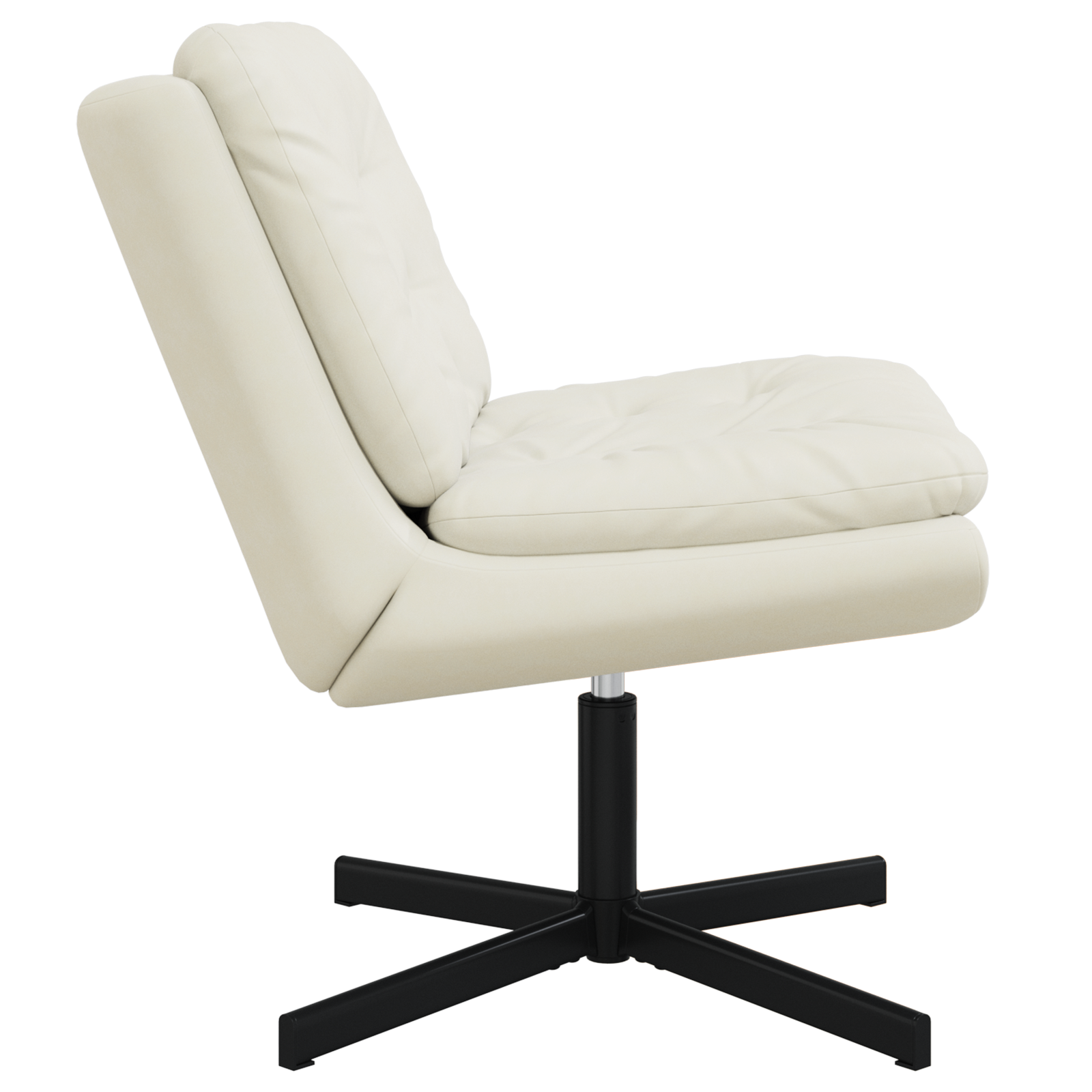 Scaun Relaxant Rotativ cu pernă Altele Manual Crem 63 x 75 x 76 cm Catifea GartenMobel Dekor