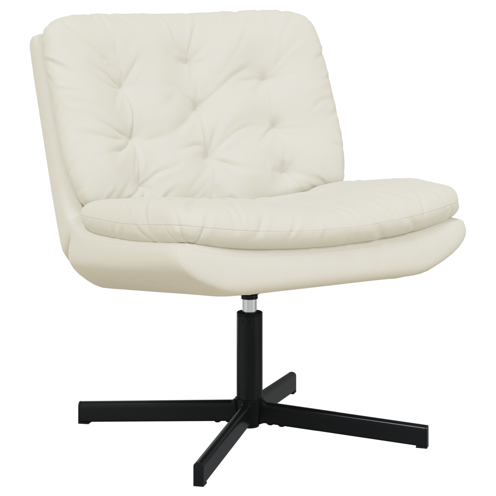 Scaun Relaxant Rotativ cu pernă Altele Manual Crem 63 x 75 x 76 cm Catifea GartenMobel Dekor