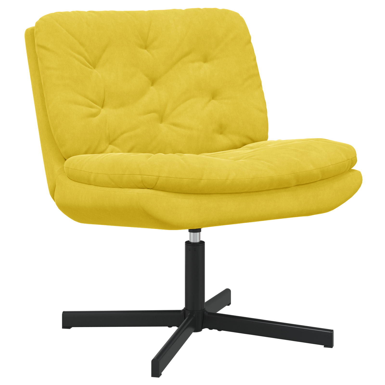 Scaun Relaxant Rotativ cu pernă Altele Manual Galben 63 x 75 x 76 cm Catifea GartenMobel Dekor