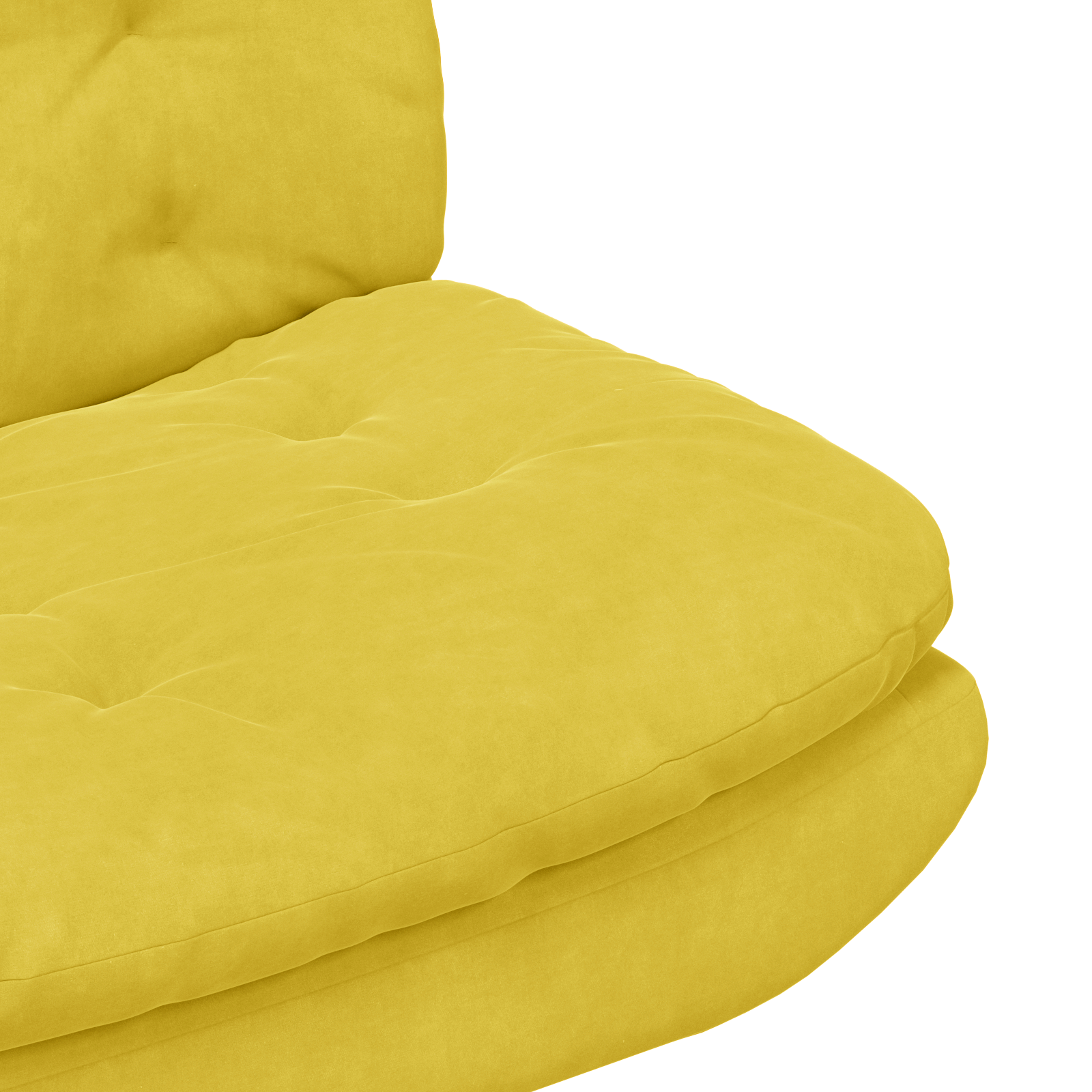 Scaun Relaxant Rotativ cu pernă Altele Manual Galben 63 x 75 x 76 cm Catifea GartenMobel Dekor