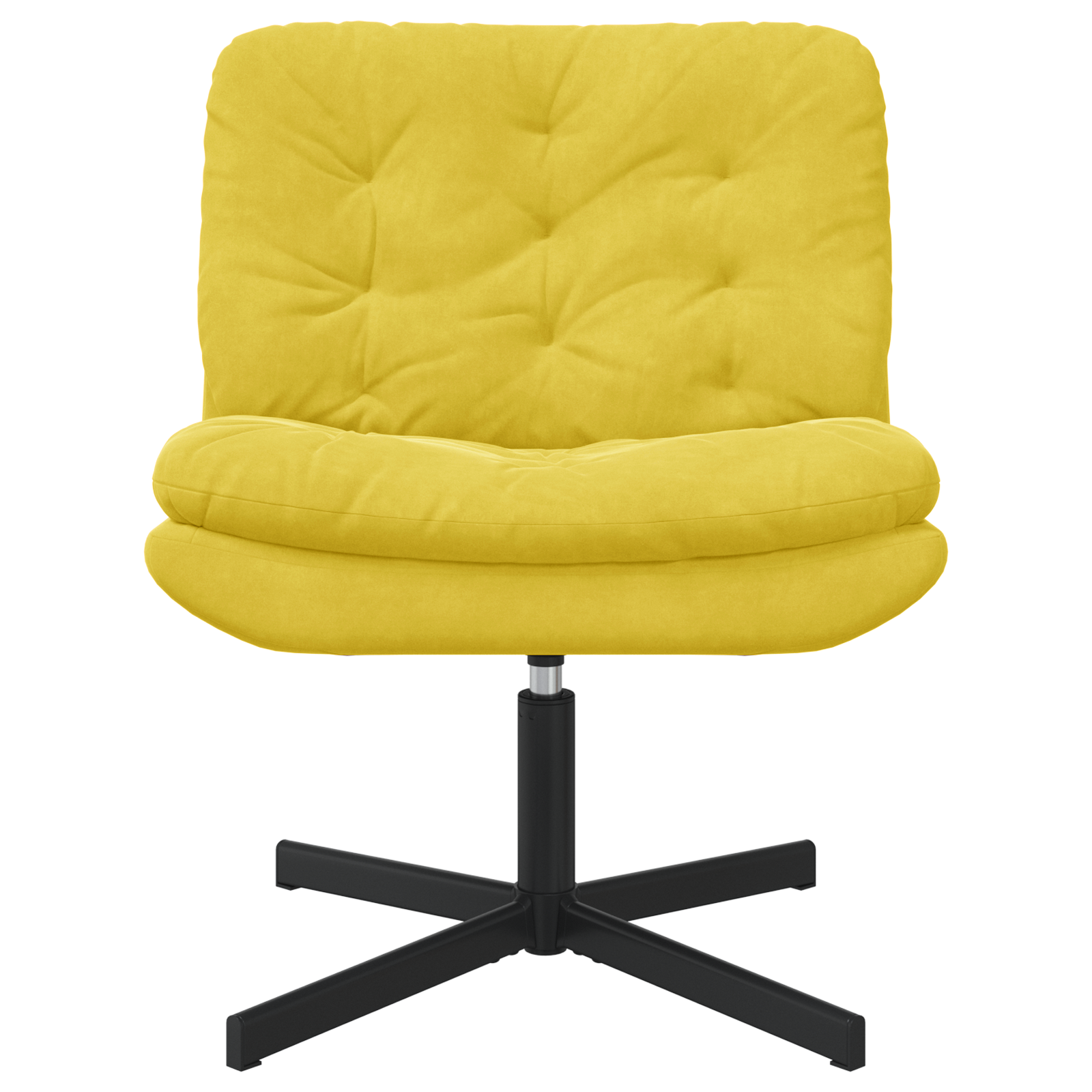 Scaun Relaxant Rotativ cu pernă Altele Manual Galben 63 x 75 x 76 cm Catifea GartenMobel Dekor