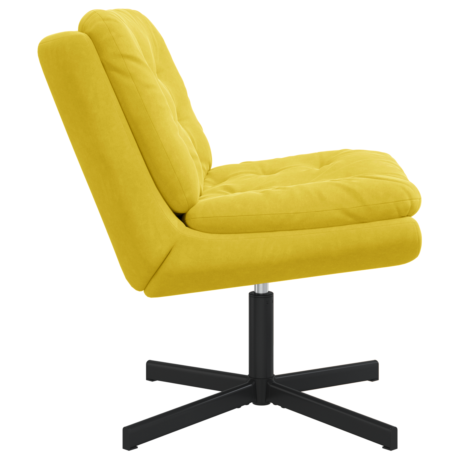 Scaun Relaxant Rotativ cu pernă Altele Manual Galben 63 x 75 x 76 cm Catifea GartenMobel Dekor