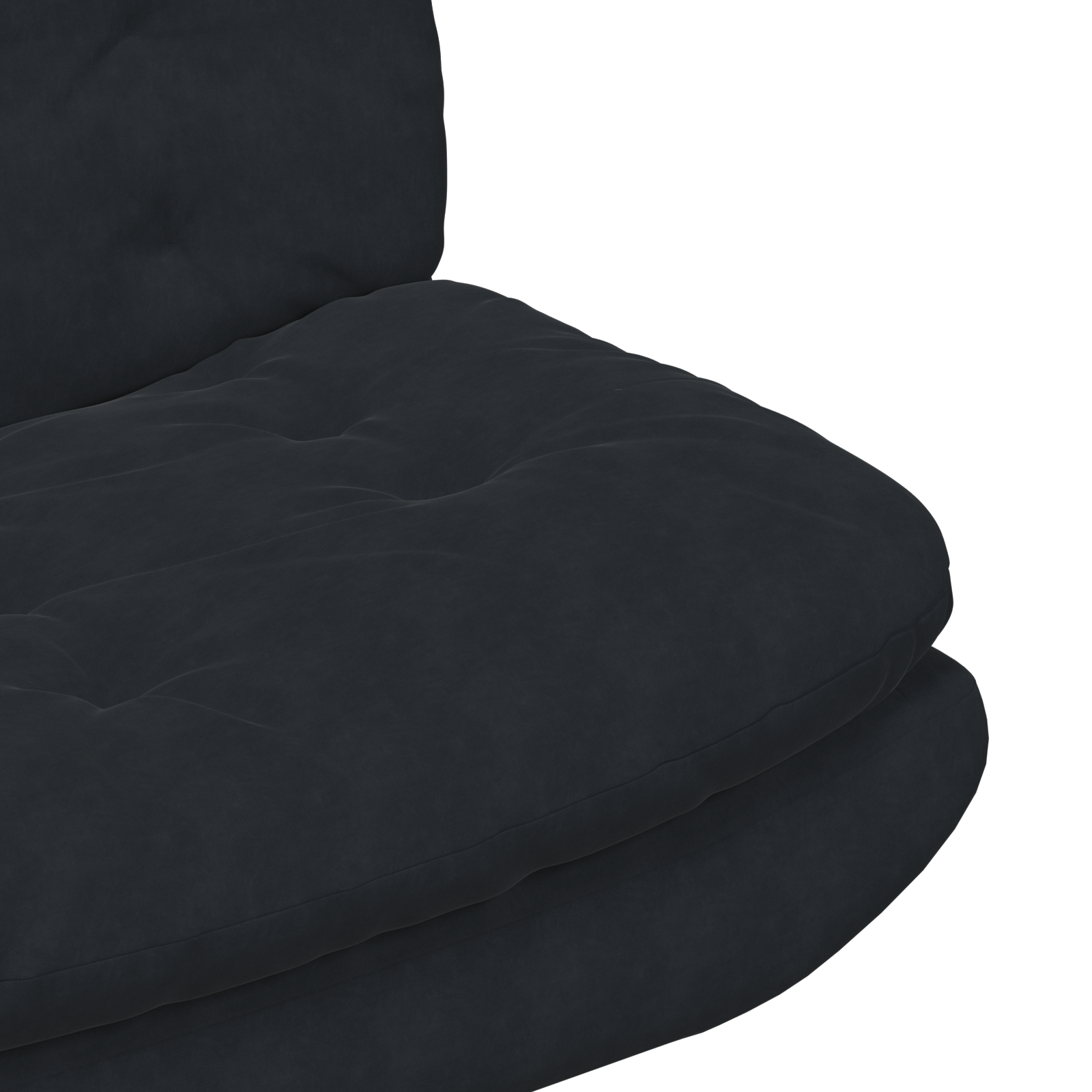 Scaun Relaxant Rotativ cu pernă Altele Manual Negru 63 x 75 x 76 cm Catifea GartenMobel Dekor