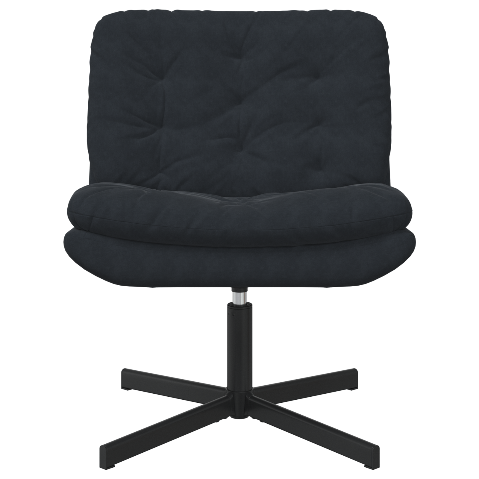 Scaun Relaxant Rotativ cu pernă Altele Manual Negru 63 x 75 x 76 cm Catifea GartenMobel Dekor