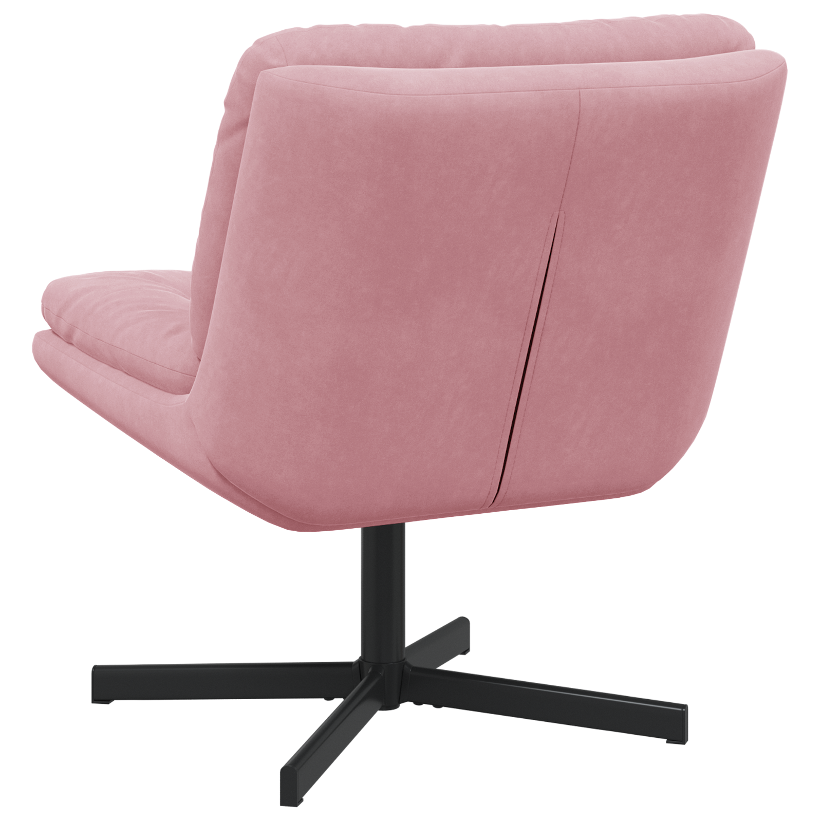 Scaun Relaxant Rotativ cu pernă Altele Manual Roz 63 x 75 x 76 cm Catifea GartenMobel Dekor