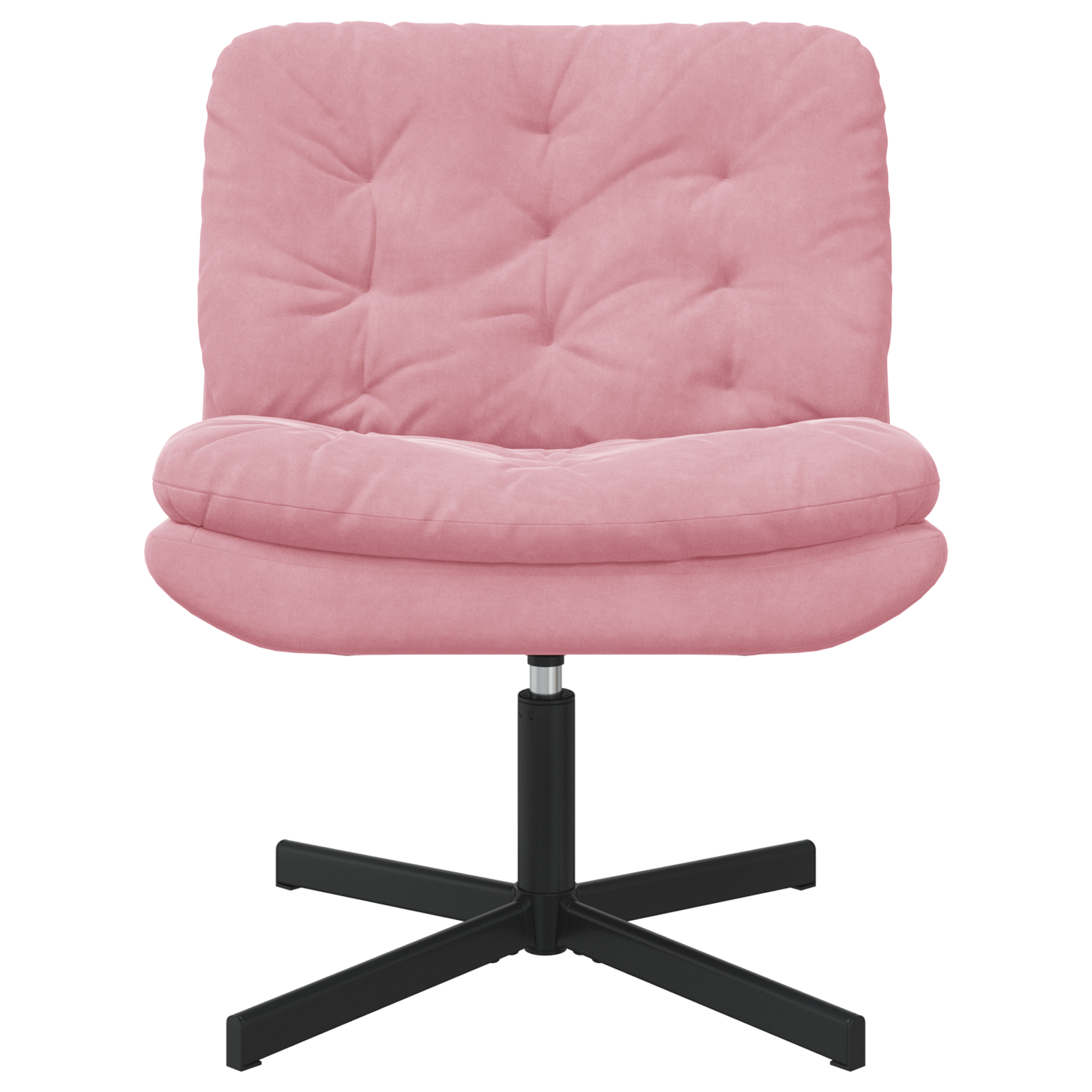 Scaun Relaxant Rotativ cu pernă Altele Manual Roz 63 x 75 x 76 cm Catifea GartenMobel Dekor