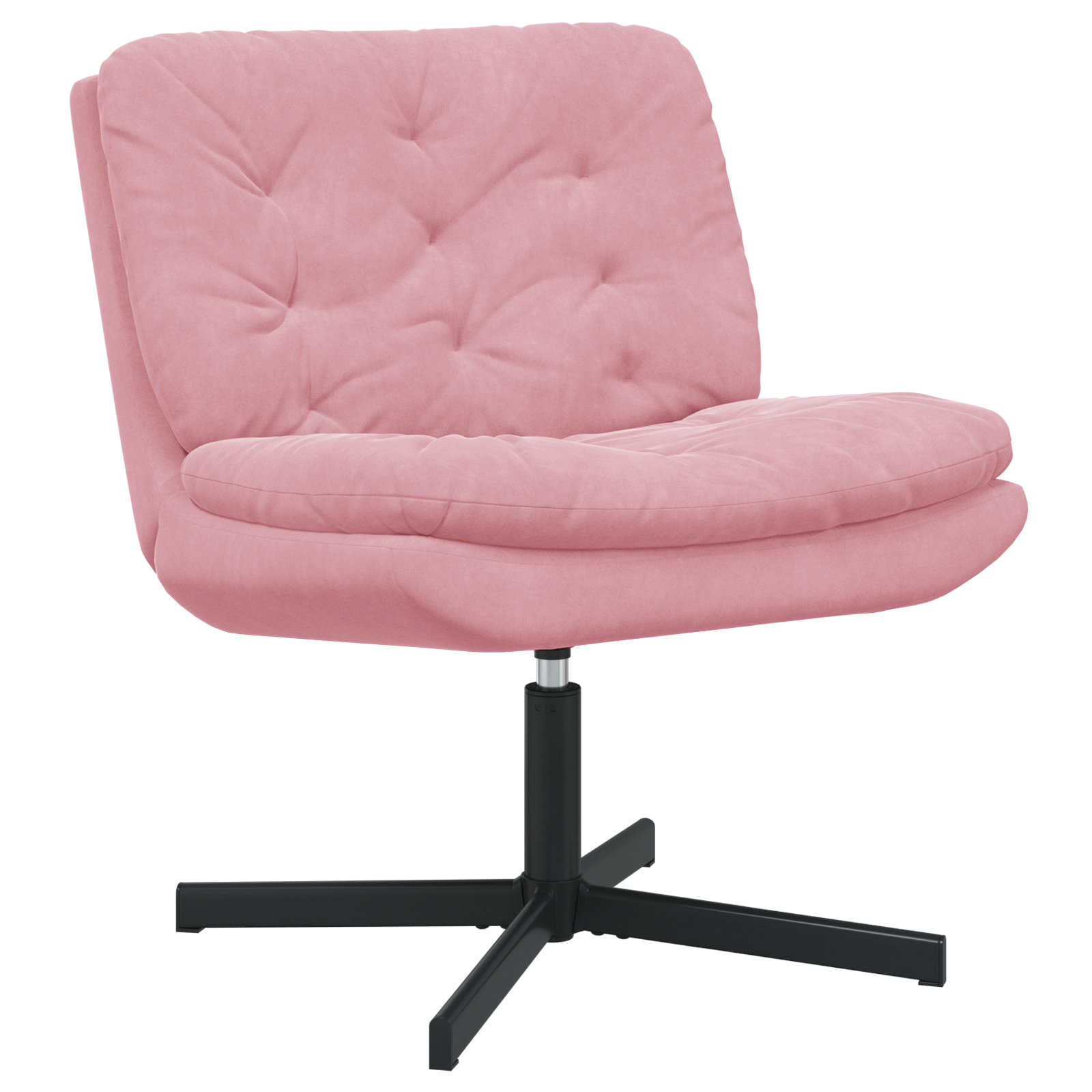 Scaun Relaxant Rotativ cu pernă Altele Manual Roz 63 x 75 x 76 cm Catifea GartenMobel Dekor