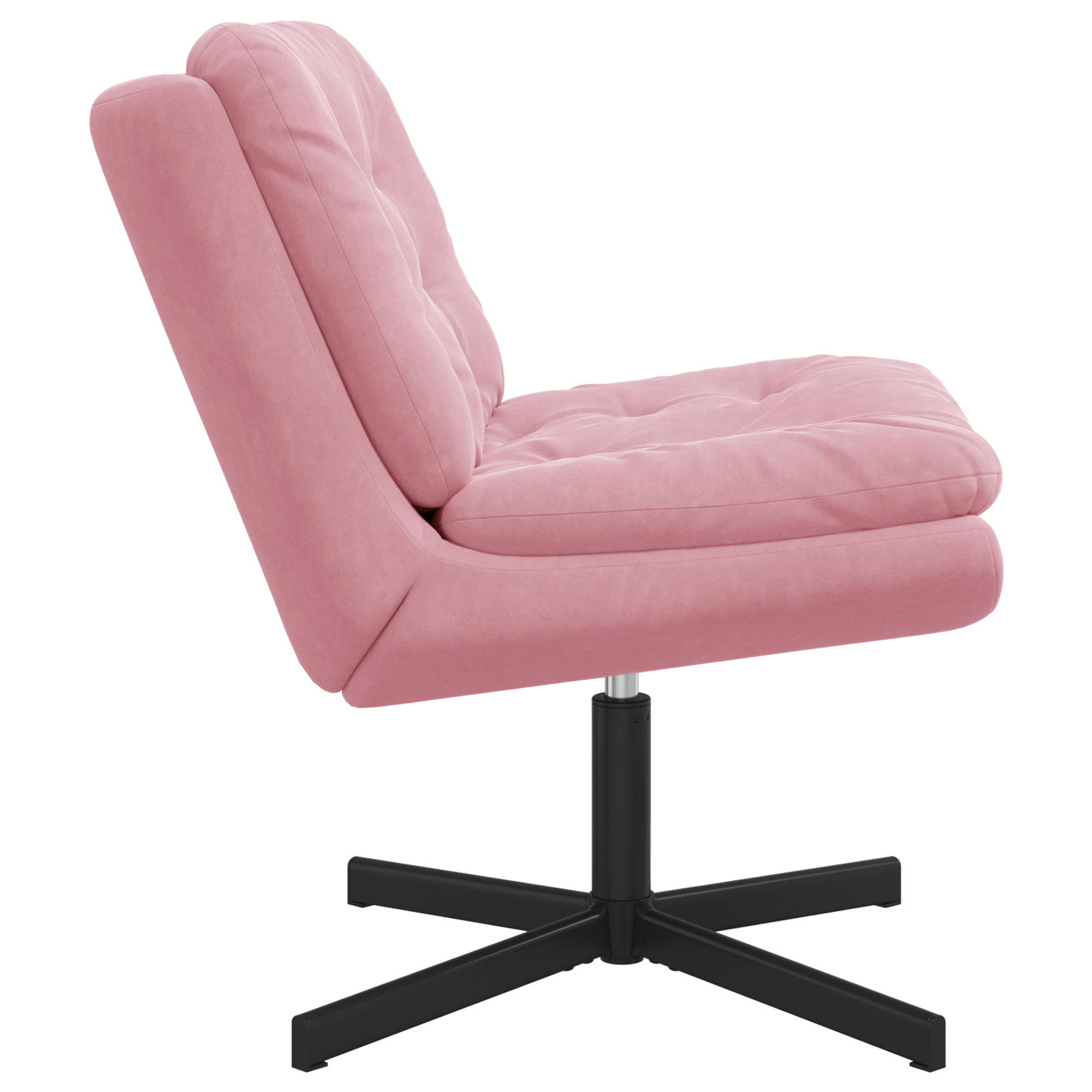 Scaun Relaxant Rotativ cu pernă Altele Manual Roz 63 x 75 x 76 cm Catifea GartenMobel Dekor