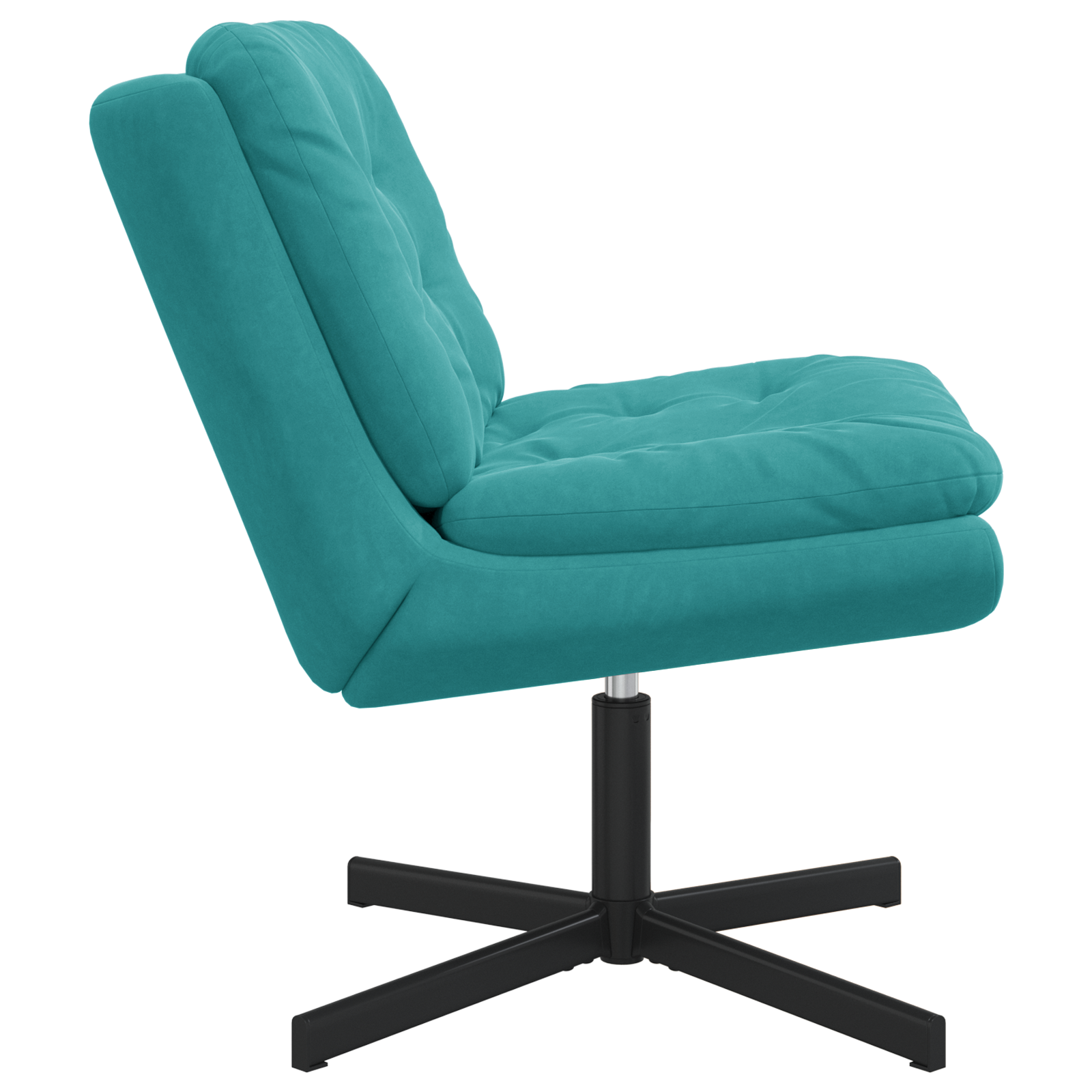 Scaun Relaxant Rotativ cu pernă Altele Manual Turcoaz 63 x 75 x 76 cm Catifea GartenMobel Dekor