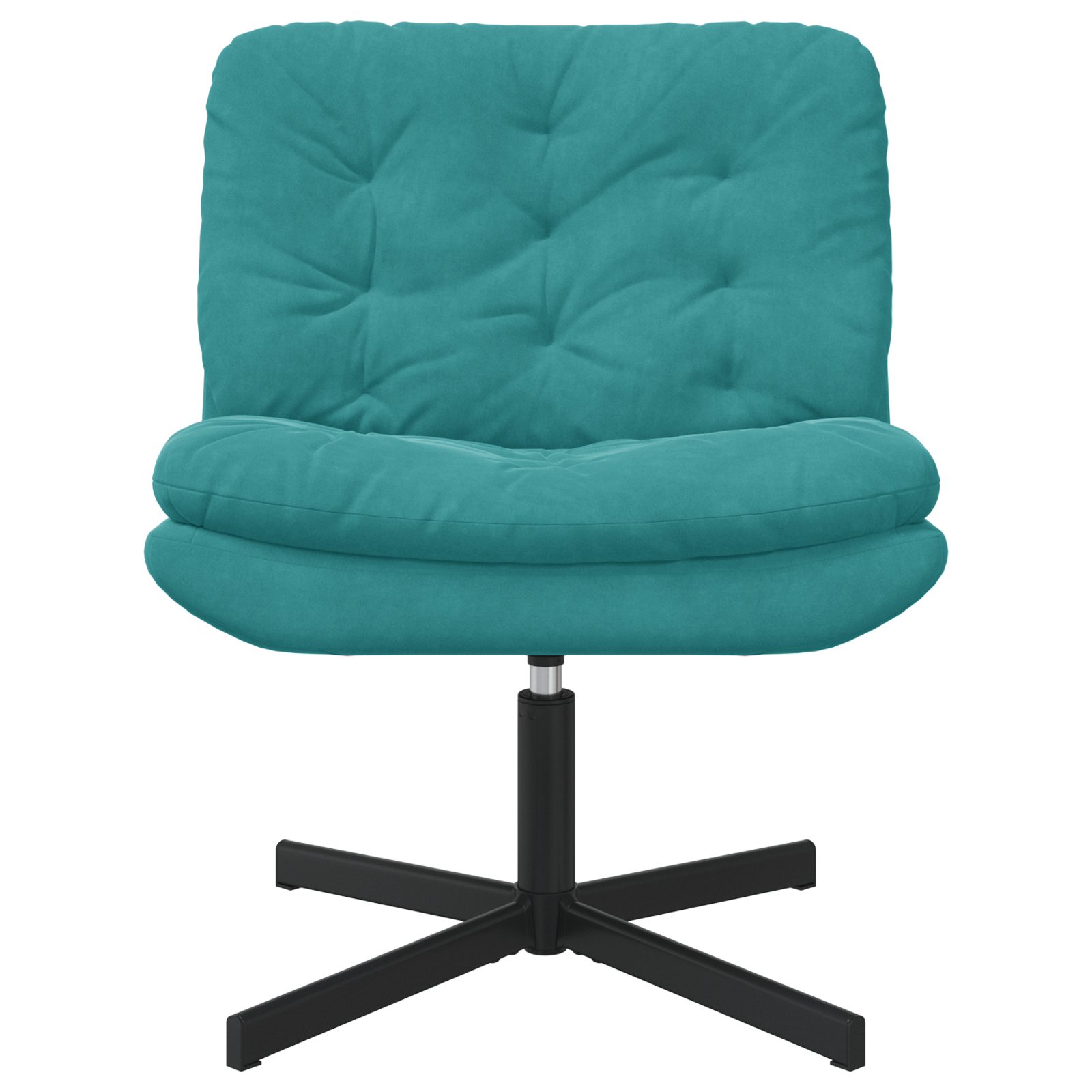 Scaun Relaxant Rotativ cu pernă Altele Manual Turcoaz 63 x 75 x 76 cm Catifea GartenMobel Dekor