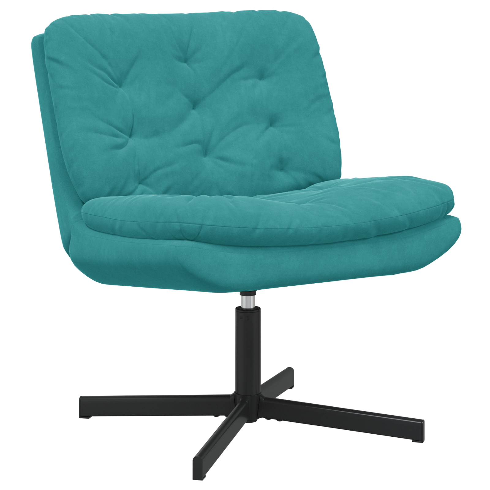 Scaun Relaxant Rotativ cu pernă Altele Manual Turcoaz 63 x 75 x 76 cm Catifea GartenMobel Dekor