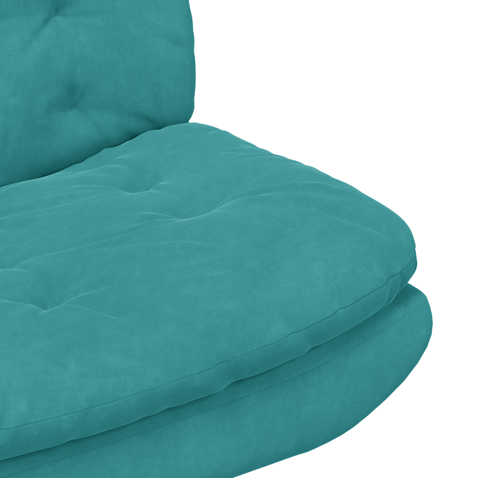 Scaun Relaxant Rotativ cu pernă Altele Manual Turcoaz 63 x 75 x 76 cm Catifea GartenMobel Dekor