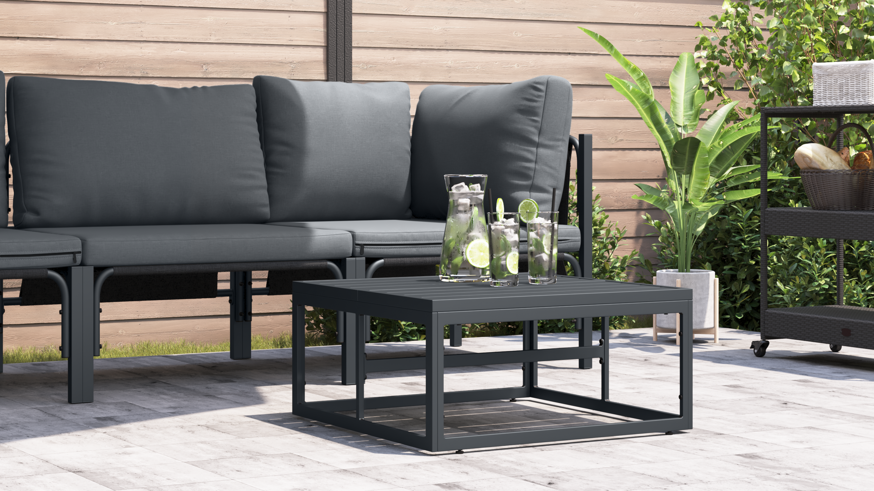 Seturi de mobilier de exterior Antracit Oţel GartenMobel Dekor