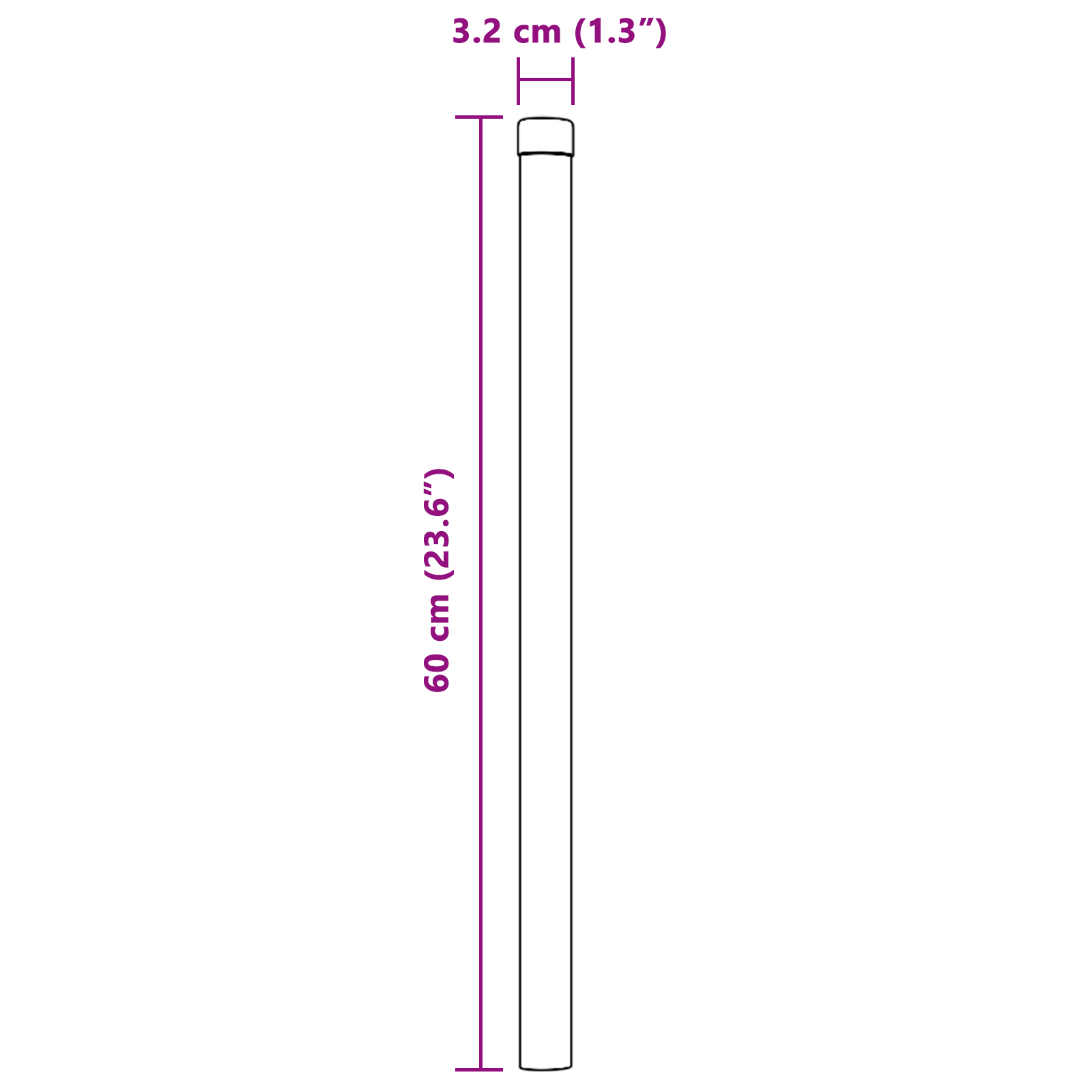 Stâlpi de Gard 2 pcs Argintiu 60 cm Oțel galvanizat GartenMobel Dekor