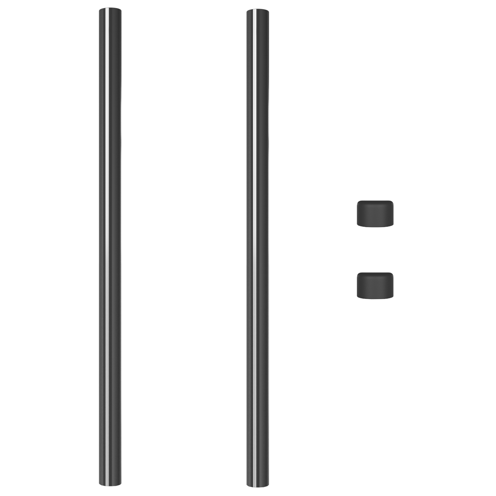 Stâlpi de Gard 2 pcs Gri 100 cm Oțel vopsit în pulbere GartenMobel Dekor