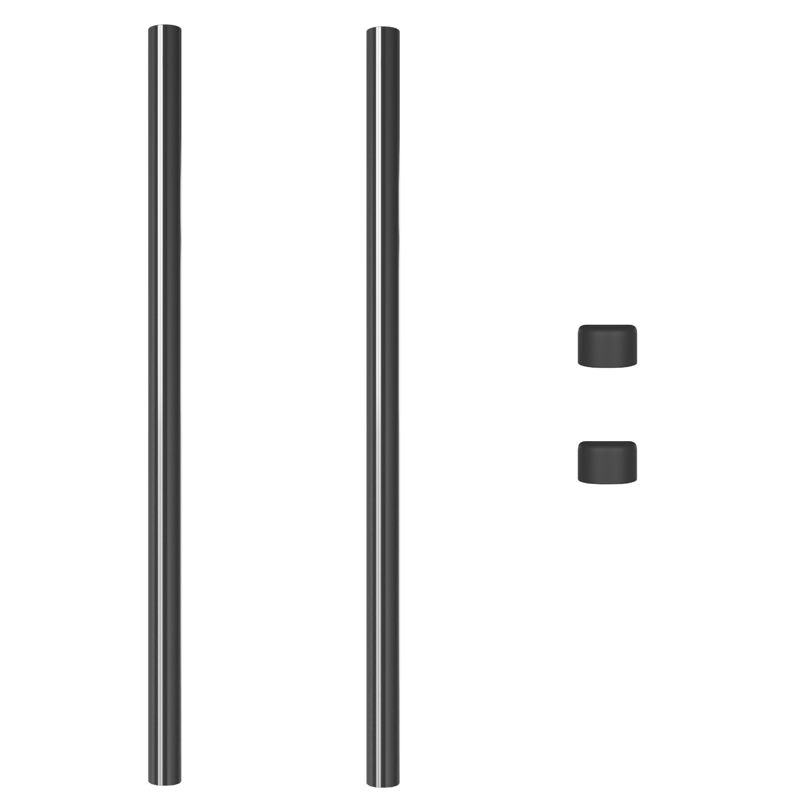 Stâlpi de Gard 2 pcs Gri 110 cm Oțel vopsit în pulbere GartenMobel Dekor