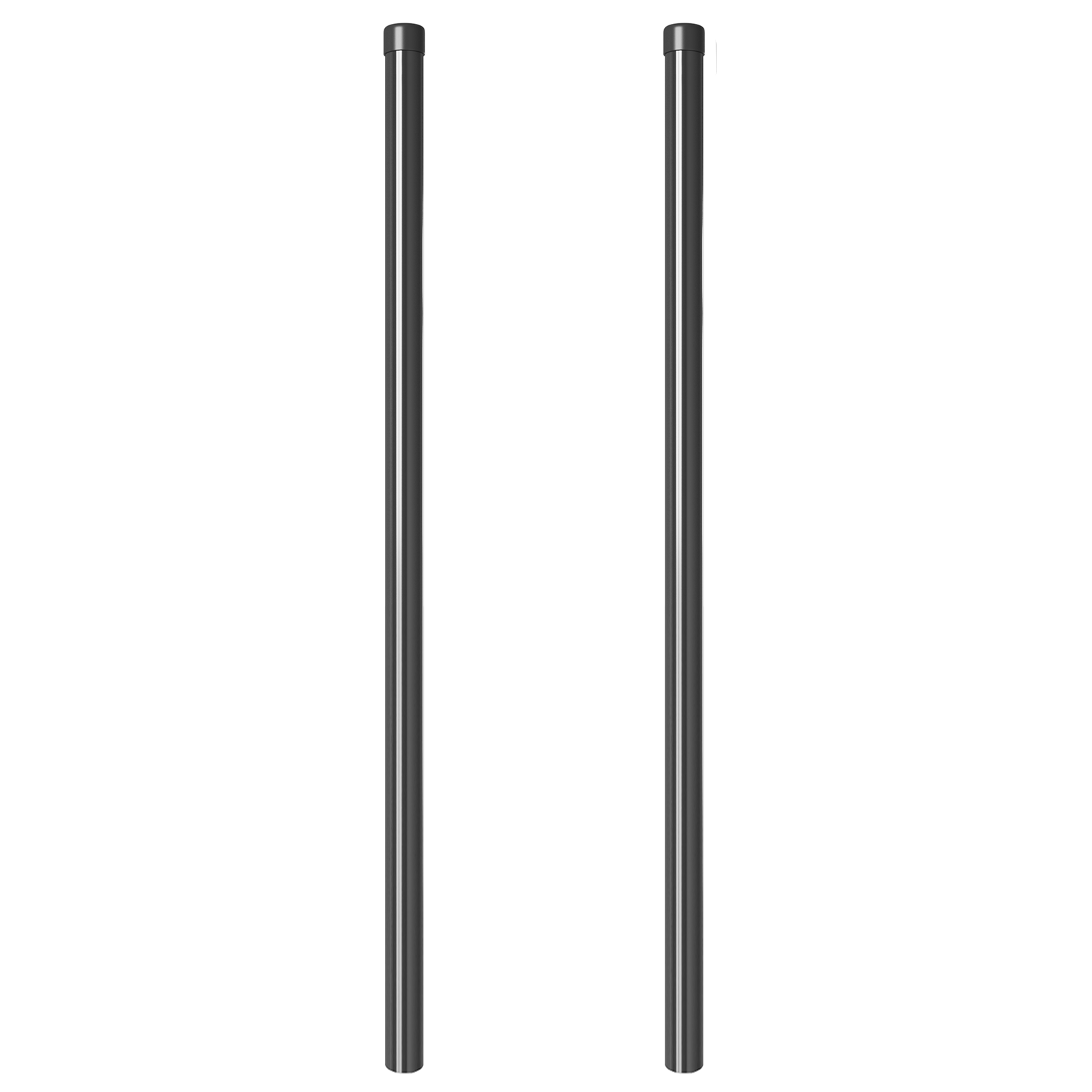 Stâlpi de Gard 2 pcs Gri 120 cm Oțel vopsit în pulbere GartenMobel Dekor