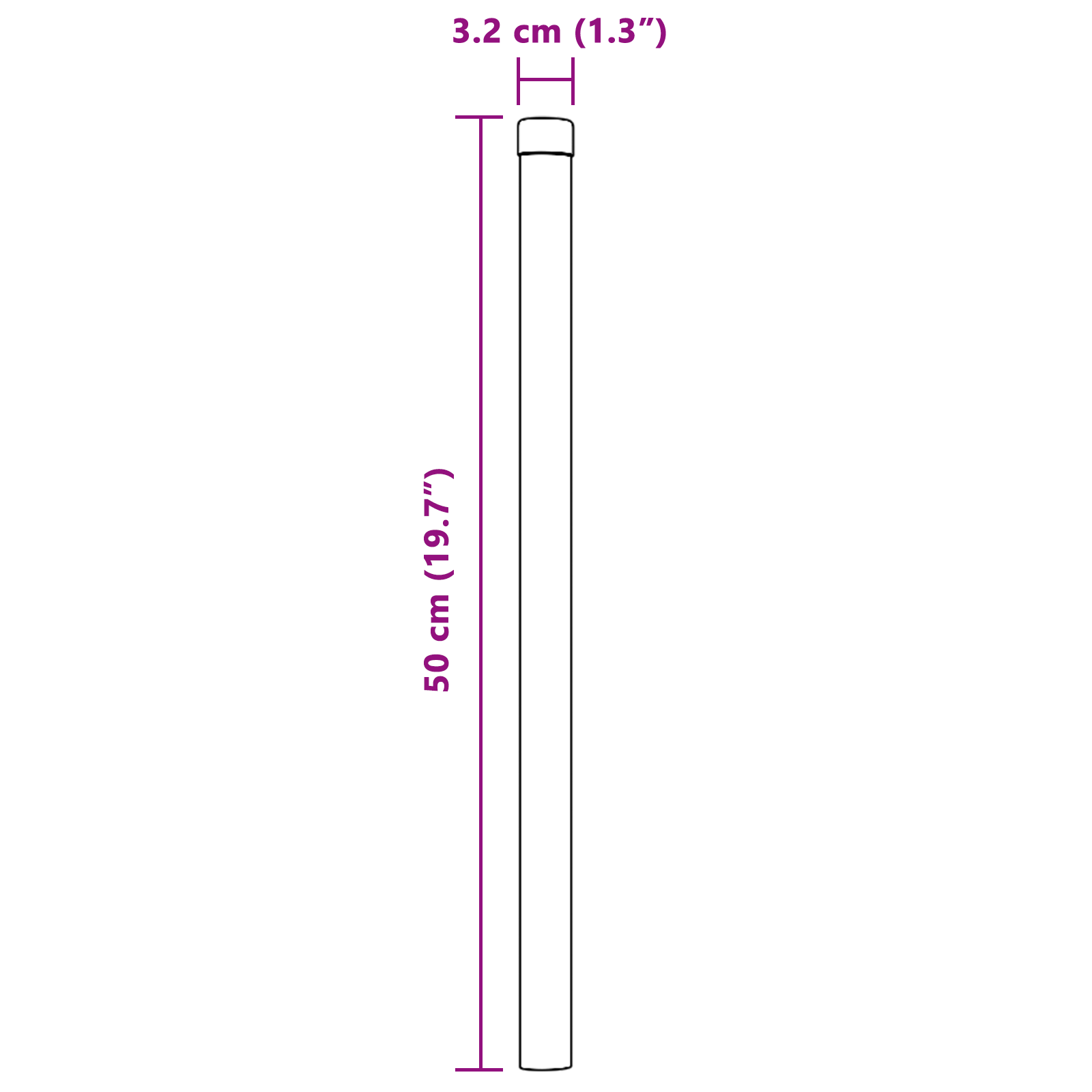 Stâlpi de Gard 2 pcs Verde 50 cm Oțel vopsit în pulbere GartenMobel Dekor