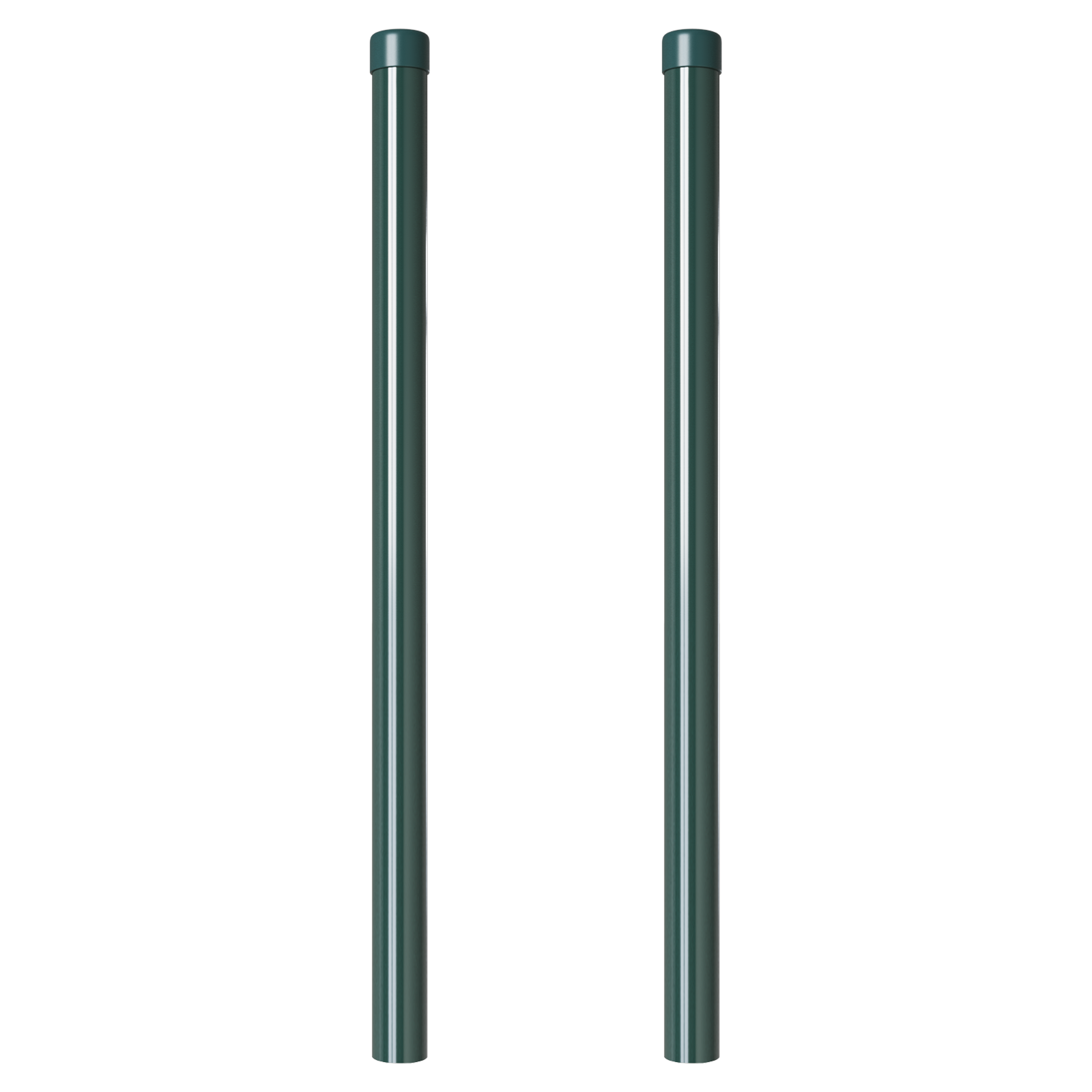 Stâlpi de Gard 2 pcs Verde 70 cm Oțel vopsit în pulbere GartenMobel Dekor