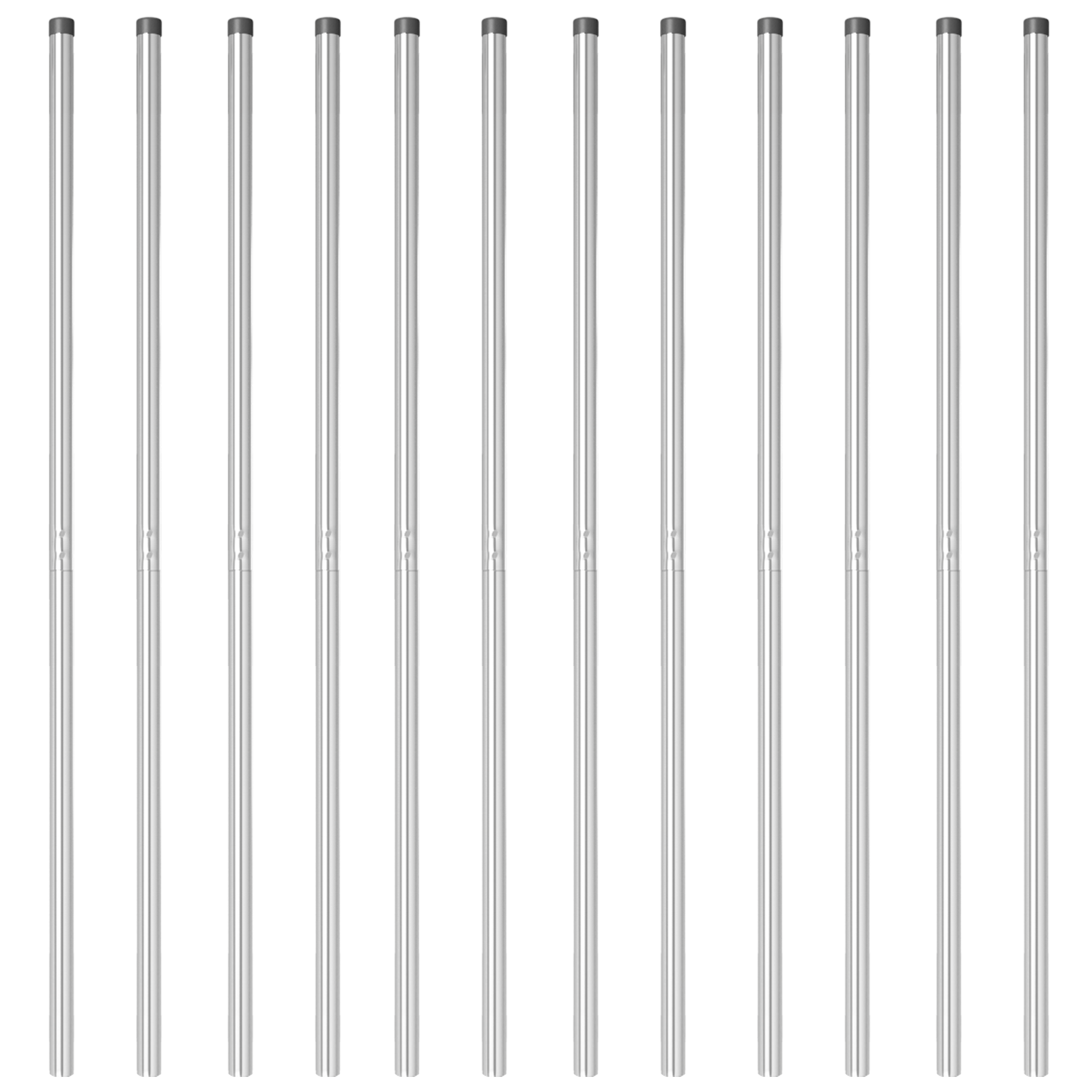 Stâlpi de Gard 12 pcs Argintiu 160 cm Oțel galvanizat GartenMobel Dekor