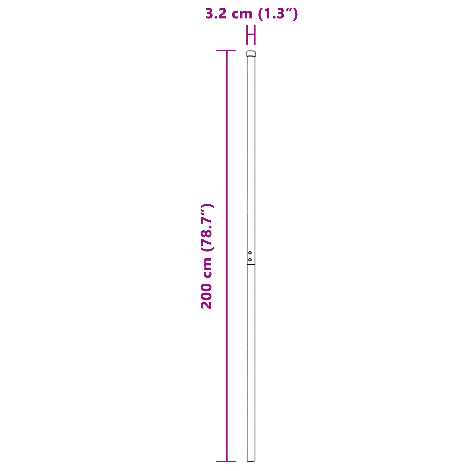 Stâlpi de Gard 2 pcs Argintiu 200 cm Oțel galvanizat GartenMobel Dekor