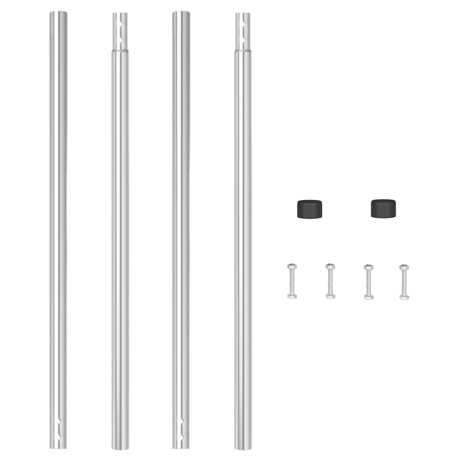 Stâlpi de Gard 2 pcs Argintiu 210 cm Oțel galvanizat GartenMobel Dekor