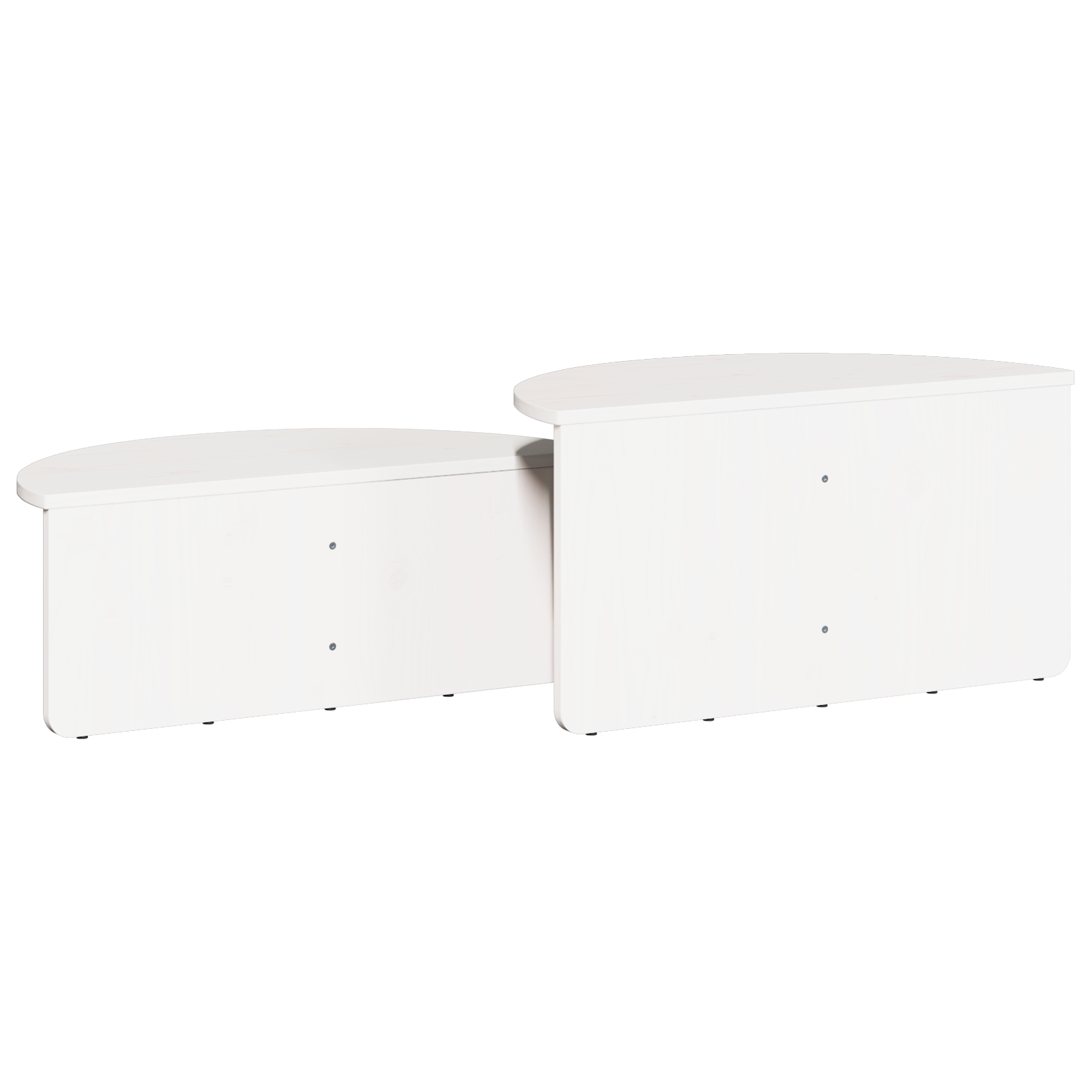 Masă de cafea 2 pcs Alb 79 x 39.5 x 40 cm Lemn de brad solid GartenMobel Dekor