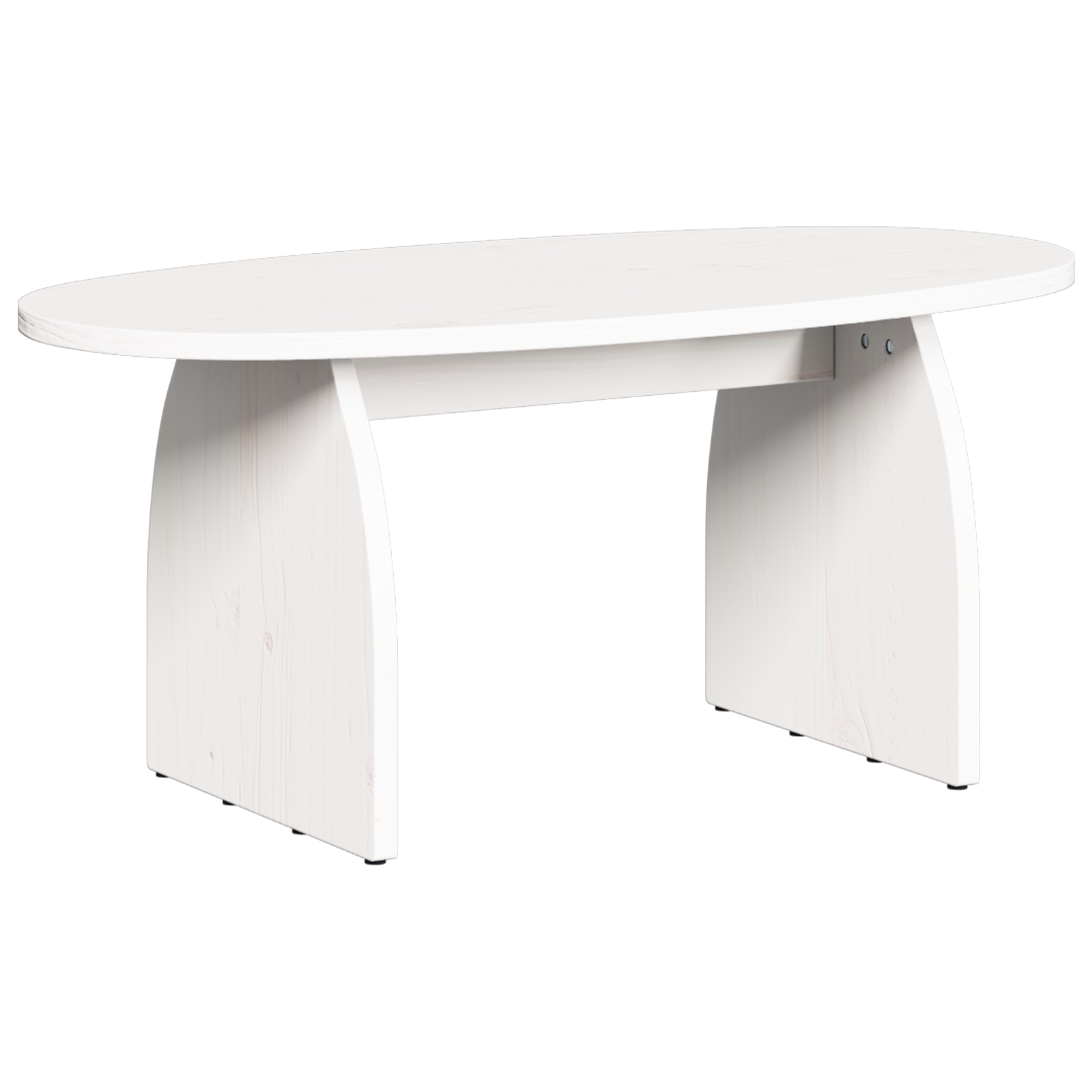 Masă de cafea Alb 80 x 40 x 35 cm Lemn de brad solid GartenMobel Dekor