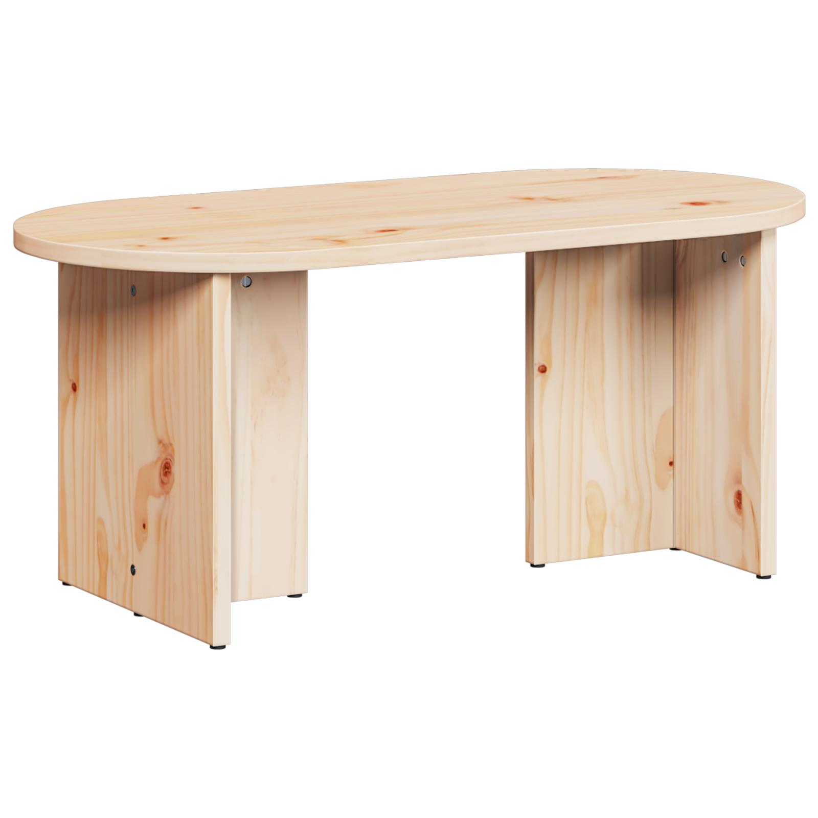 Masă de cafea natural 80 x 39.5 x 35 cm Lemn de brad solid GartenMobel Dekor