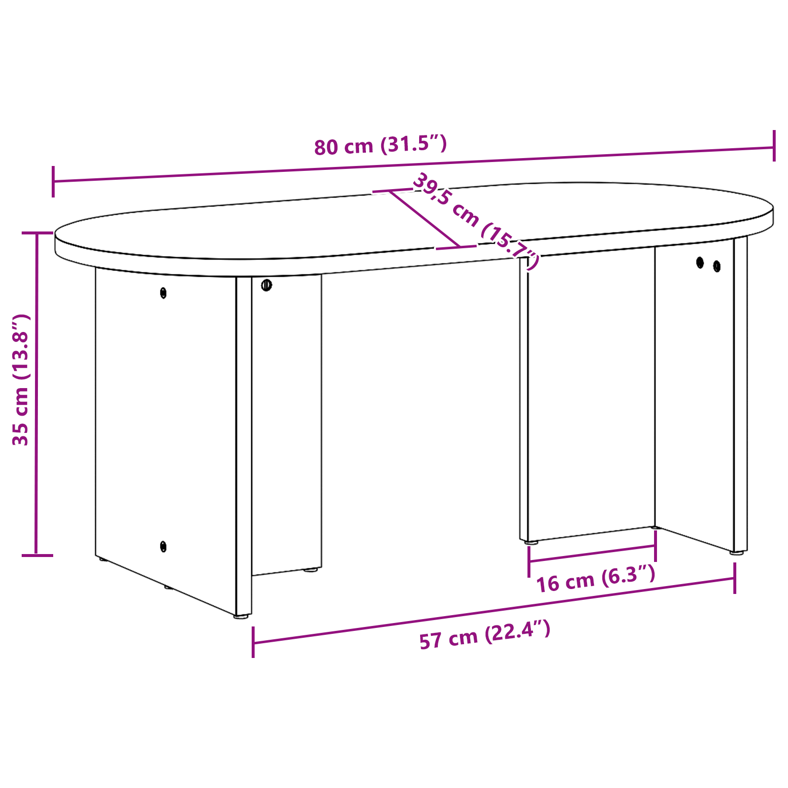 Masă de cafea natural 80 x 39.5 x 35 cm Lemn de brad solid GartenMobel Dekor