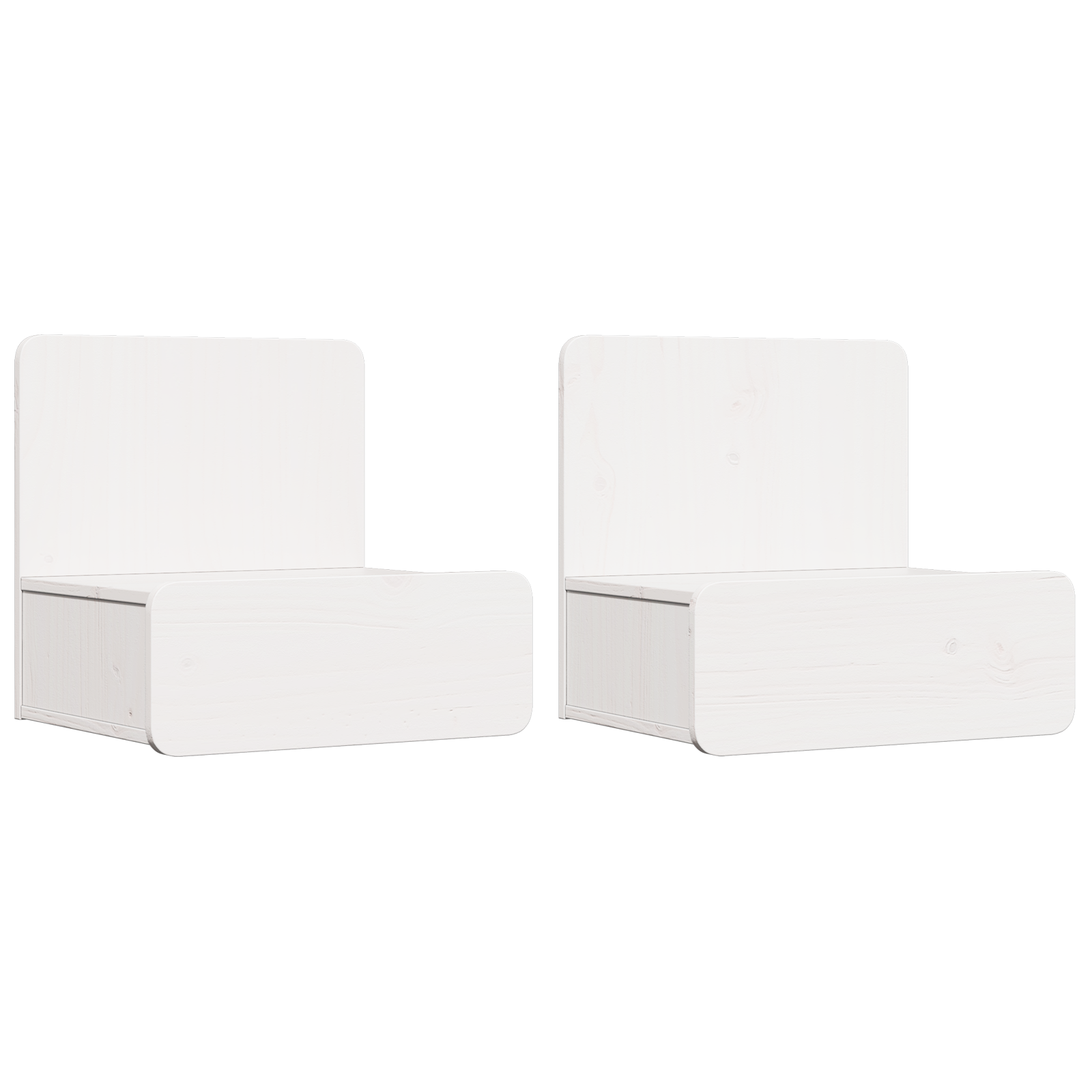 Noptieră Montată pe Perete 2 pcs Alb 44 x 32.5 x 40 cm GartenMobel Dekor