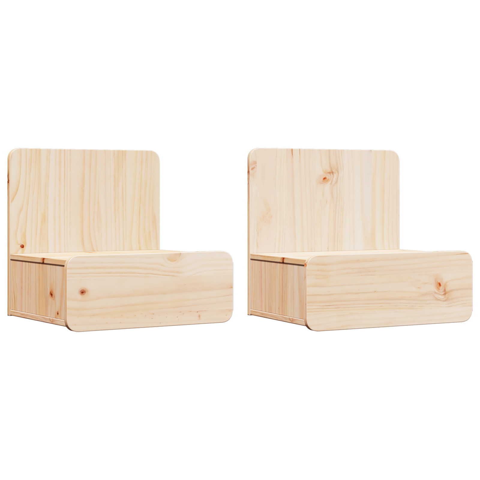 Noptieră Montată pe Perete 2 pcs Maro 44 x 32.5 x 40 cm GartenMobel Dekor