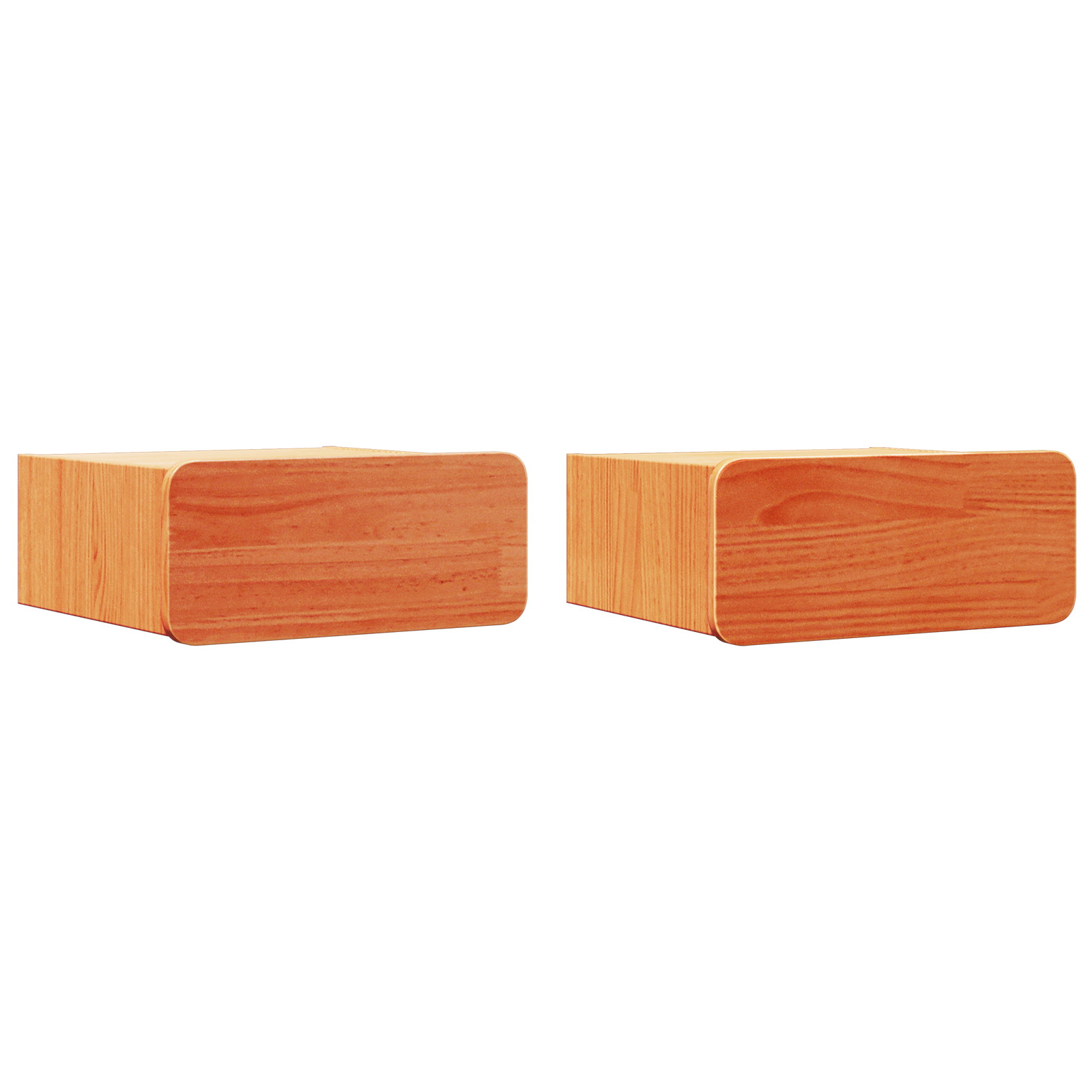 Noptieră Montată pe Perete 2 pcs Maro ceruit 39 x 34 x 16.5 cm GartenMobel Dekor