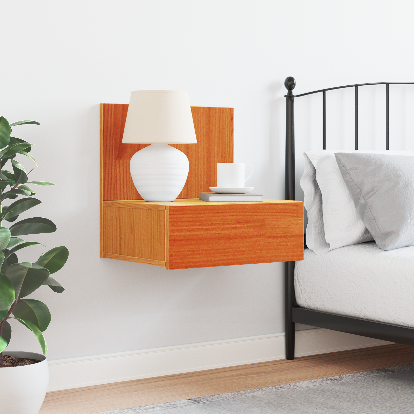 Noptieră Montată pe Perete Maro ceruit 42 x 32.5 x 40 cm GartenMobel Dekor