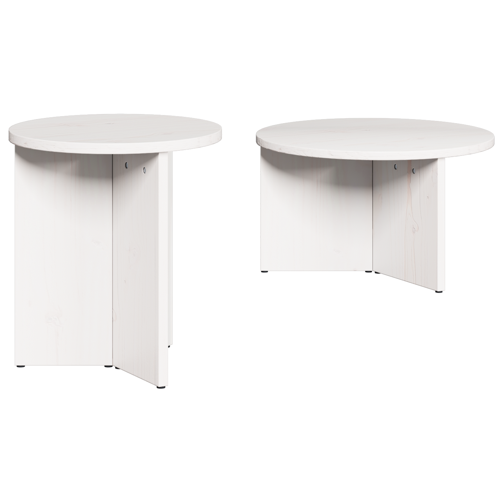 Set de măsuțe de cafea 2 pcs Alb 49 x 49 x 28 cm GartenMobel Dekor