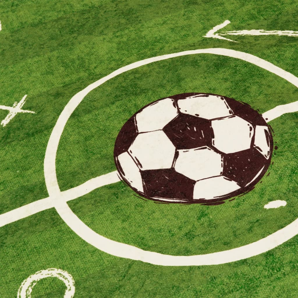 Covor copii verde teren fotbal 160x230cm lavabil anti-alunecare GartenMobel Dekor